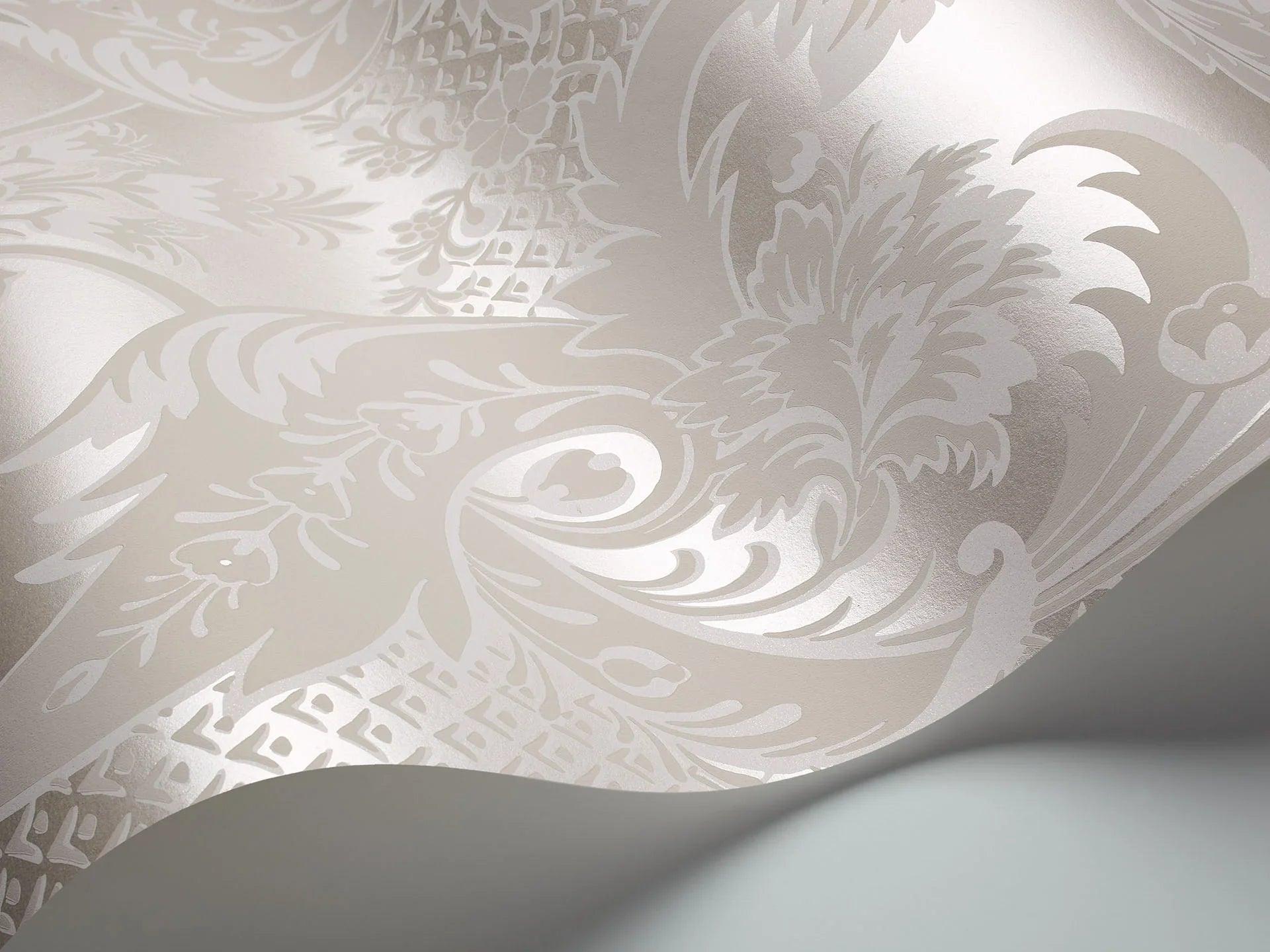 Tapeta ALBEMARLE - Wyndham biel na srebrze Cole & Son Eye on Design
