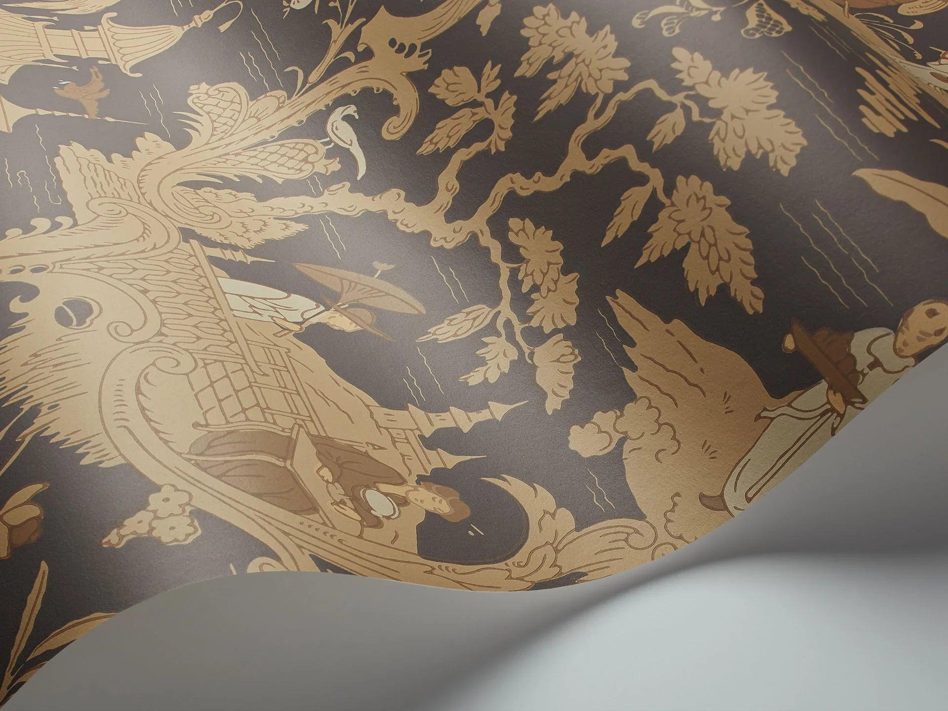 Tapeta ARCHIVE ANTHOLOGY - Chinese Toile węgiel drzewny Cole & Son Eye on Design