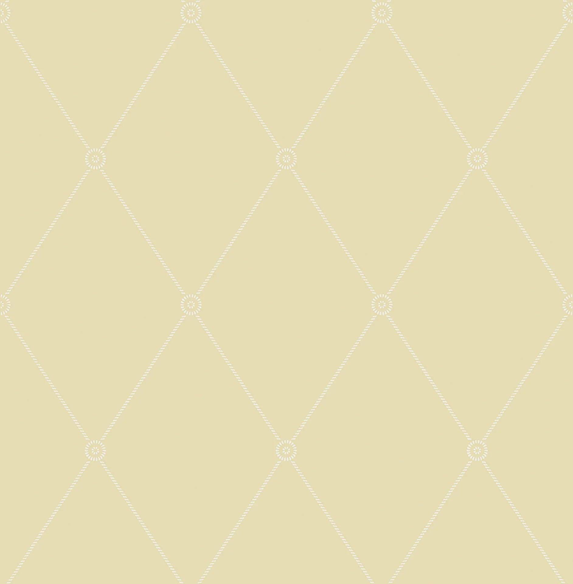 Tapeta ARCHIVE ANTHOLOGY - Large Georgian Rope Trellis cytrynowy Cole & Son Eye on Design