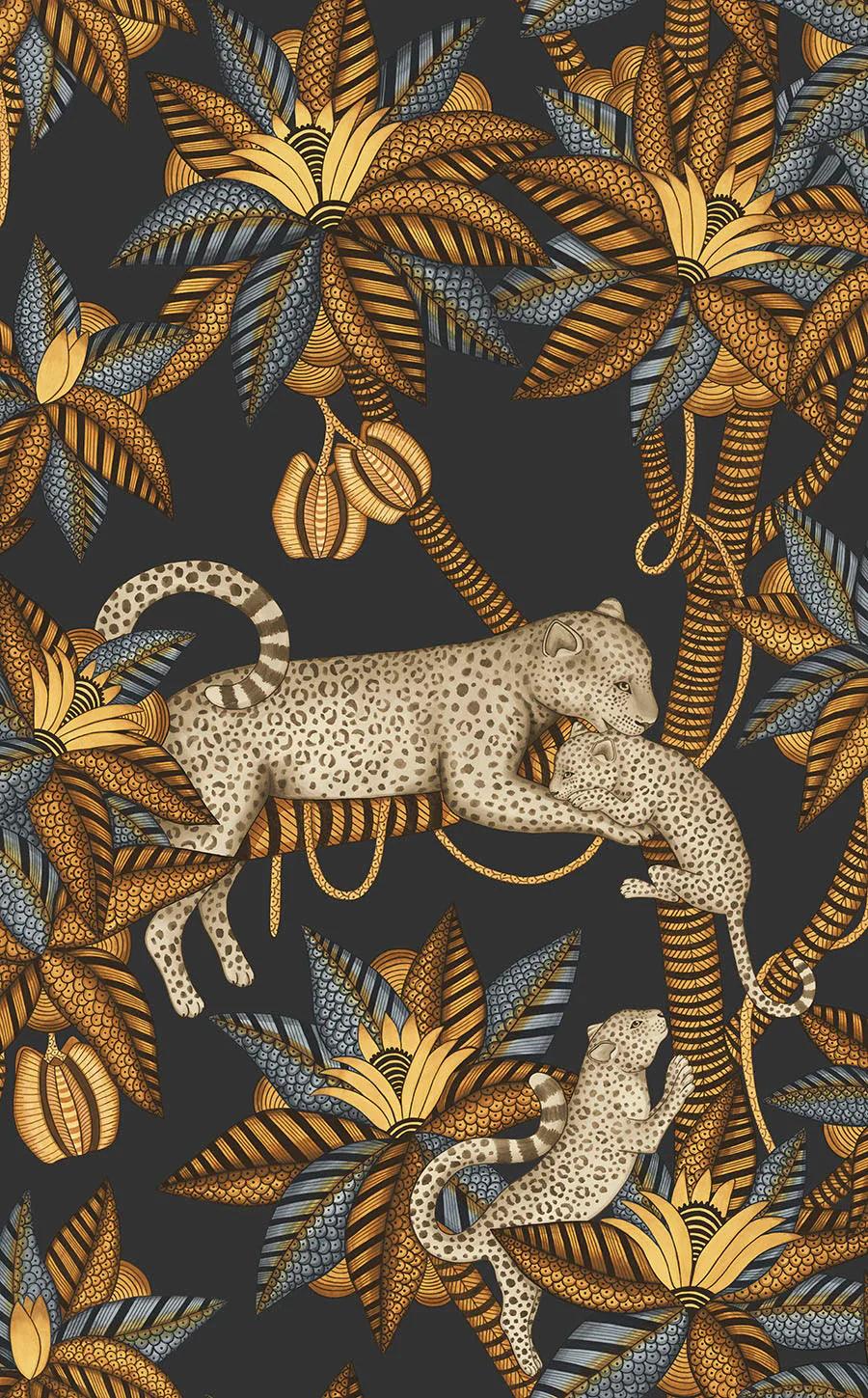 Tapeta ARDMORE JABULA - Satara terakota na czarnym Cole & Son Eye on Design