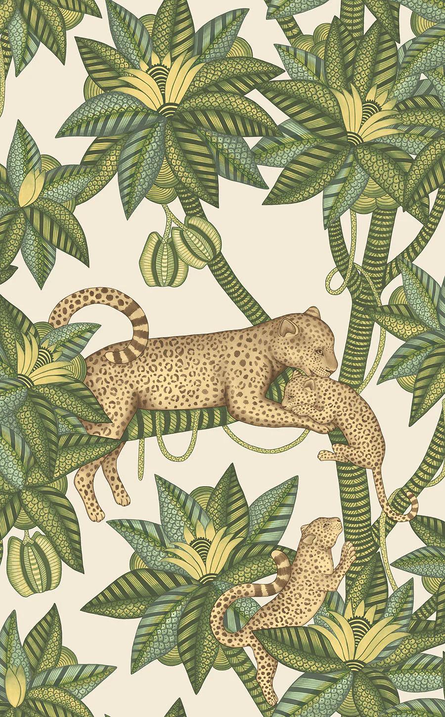 Tapeta ARDMORE JABULA - Satara zielony na kremie Cole & Son Eye on Design