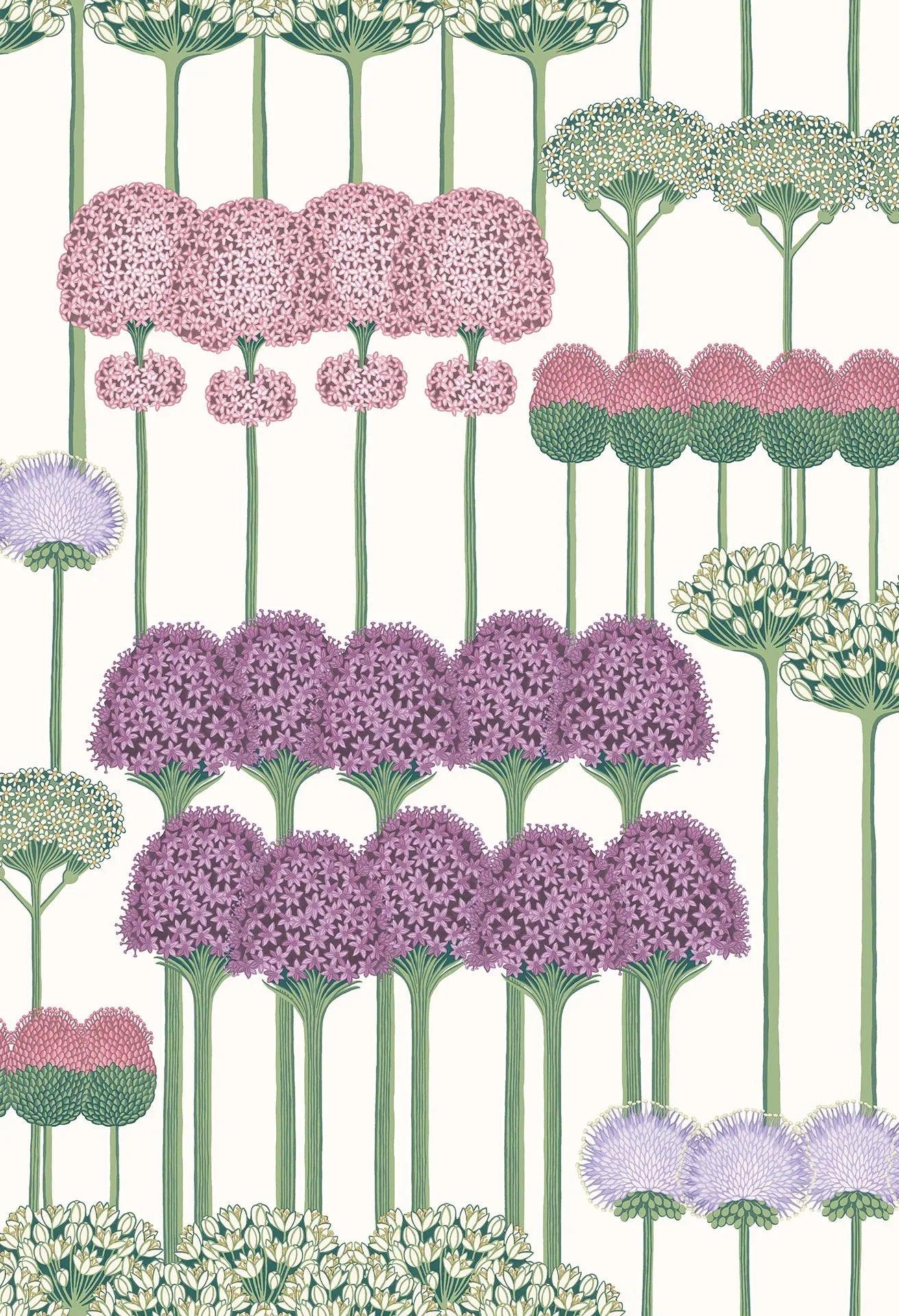 Tapeta BOTANICAL BOTANICA - Allium róż na bieli Cole & Son Eye on Design