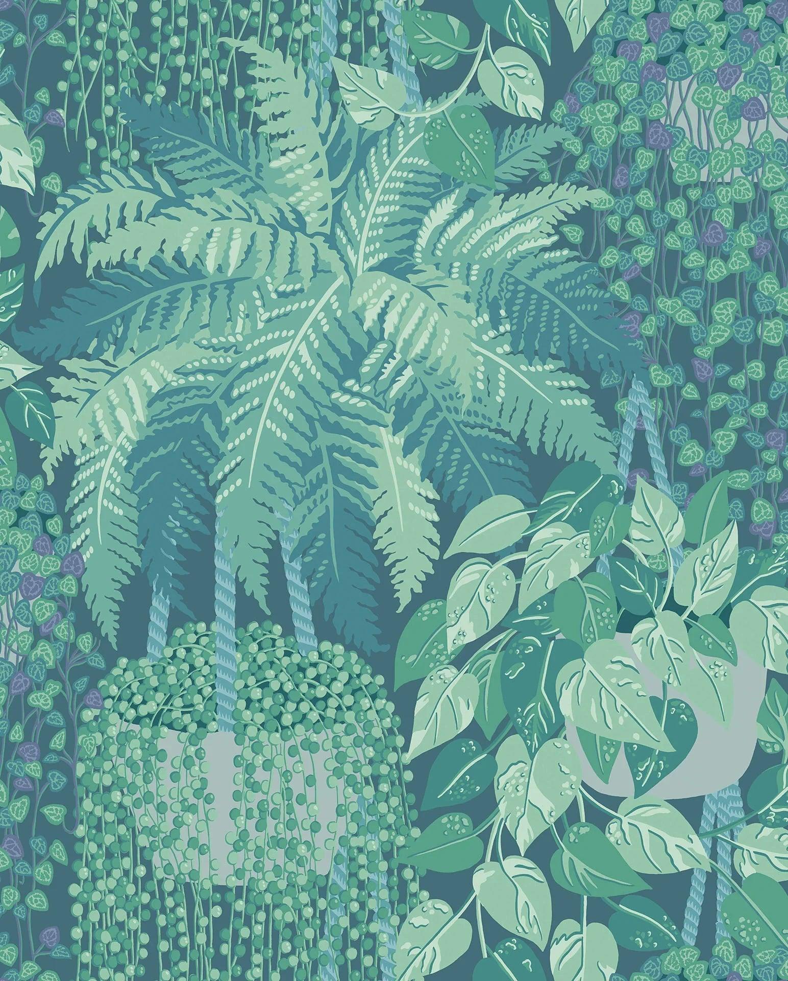 Tapeta BOTANICAL BOTANICA - Fern turkus Cole & Son Eye on Design