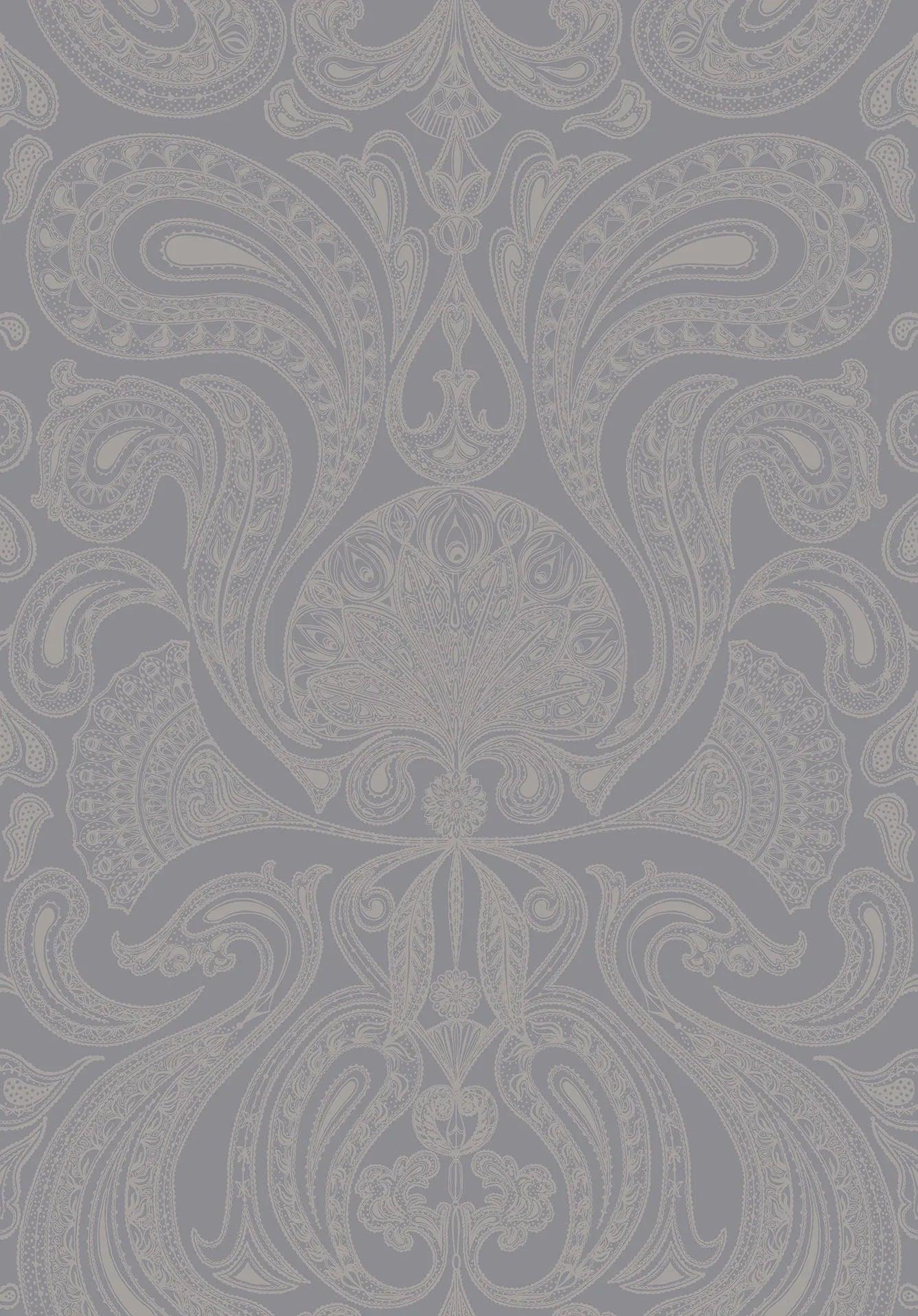 Tapeta CONTEMPORARY RESTYLED - Malabar metaliczne srebro na szarym Cole & Son Default Title Eye on Design