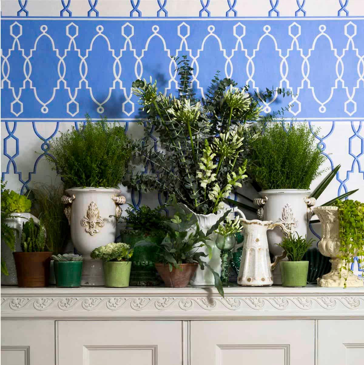 Tapeta FOLIE - Parterre Border niebieski Cole & Son Eye on Design