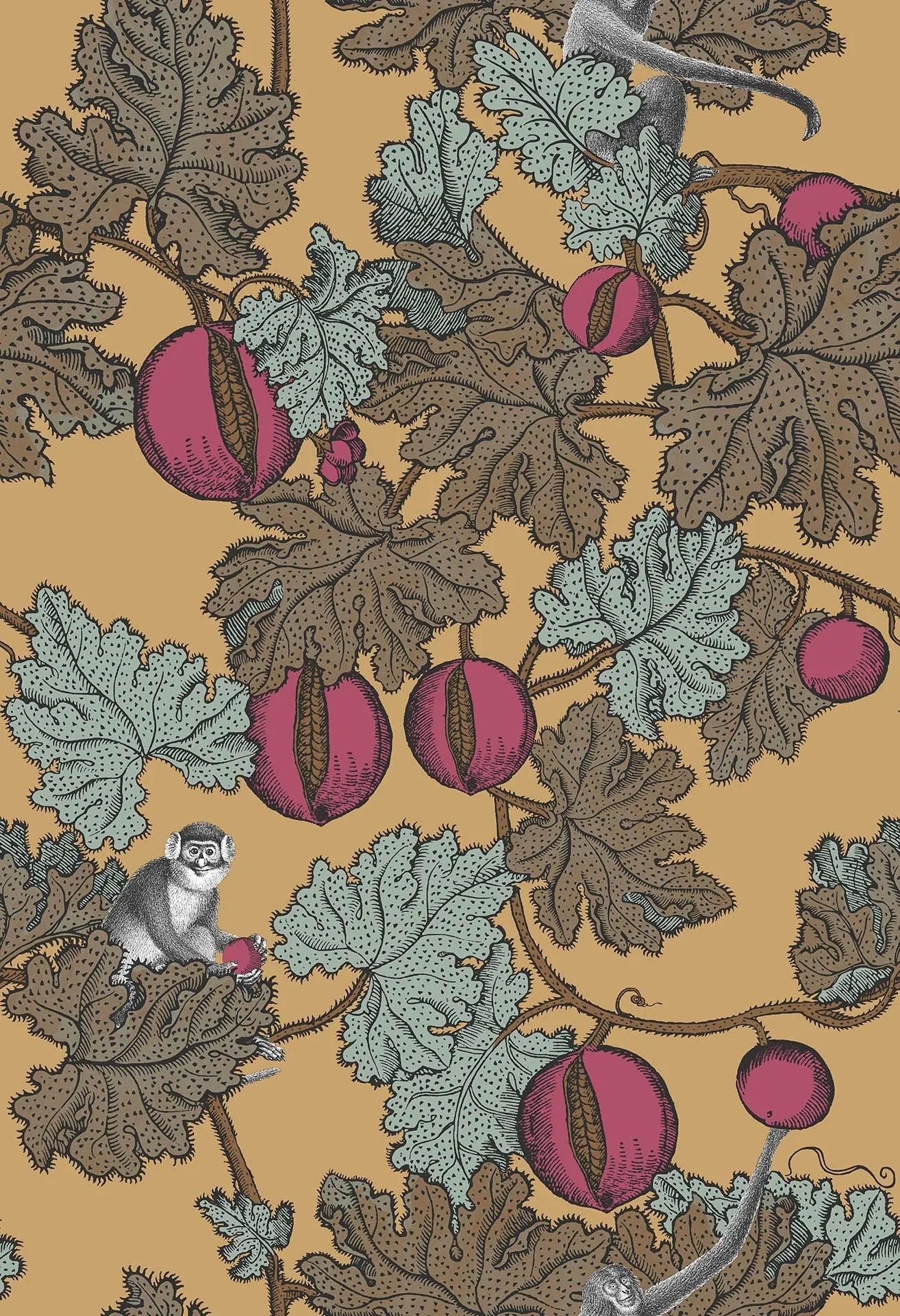 Tapeta FORNASETTI - Frutto Proibito metaliczne złoto Cole & Son Eye on Design