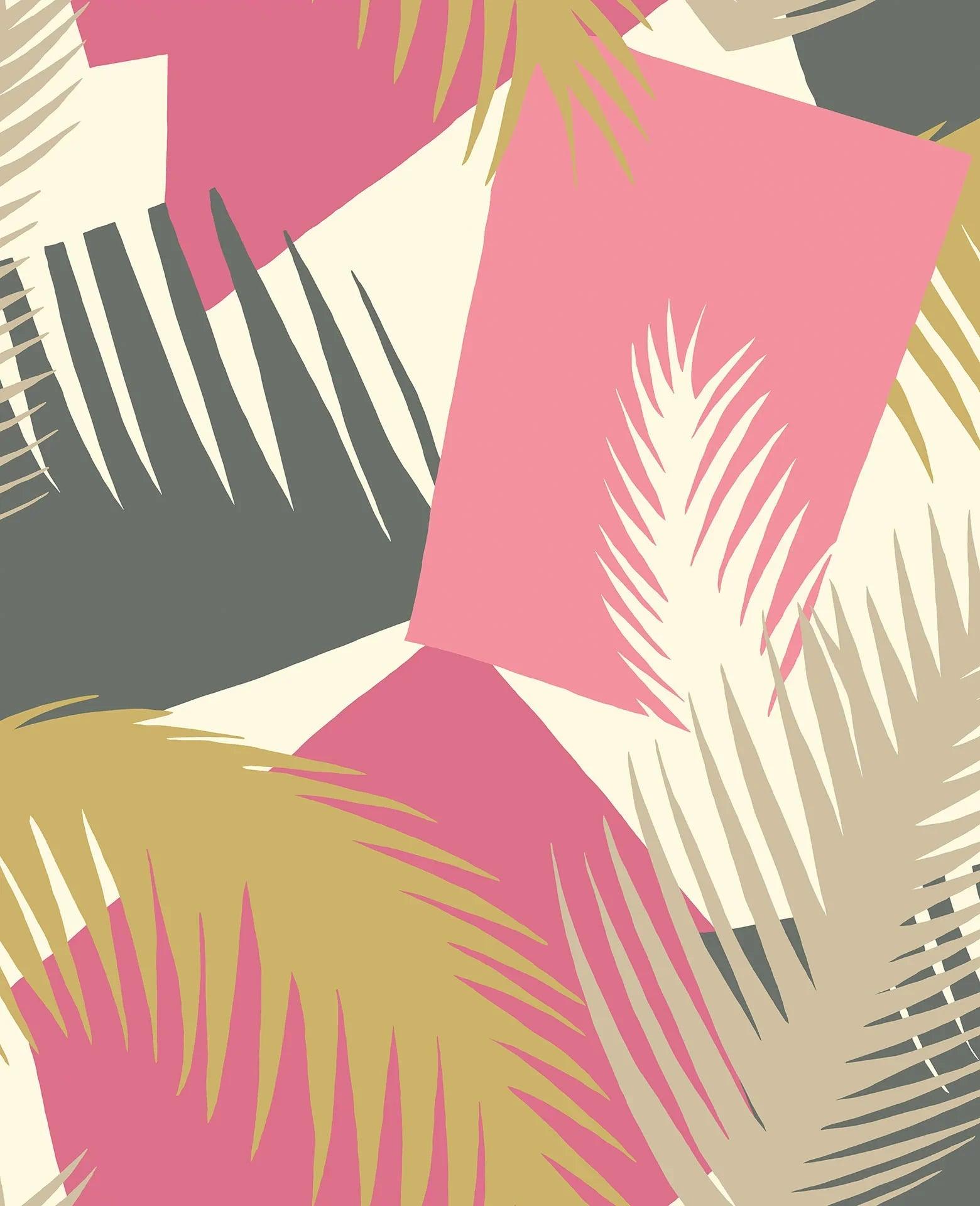 Tapeta GEOMETRIC II - Deco Palm różowy Cole & Son Default Title Eye on Design