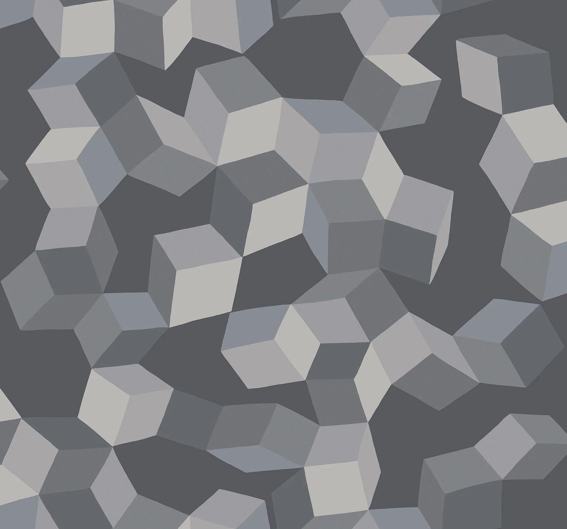 Tapeta GEOMETRIC II - Puzzle ciemnoszary Cole & Son Eye on Design