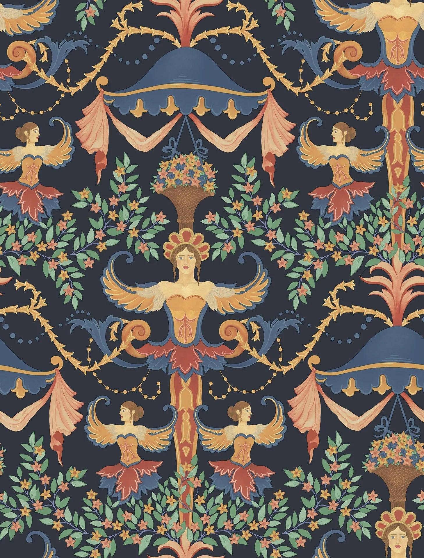 Tapeta HRP GREAT MASTERS - Chamber Angels czarny Cole & Son Eye on Design