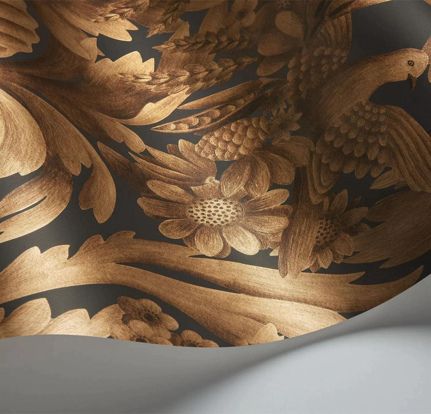 Tapeta HRP GREAT MASTERS - Gibbons Carving metaliczny brąz Cole & Son Eye on Design