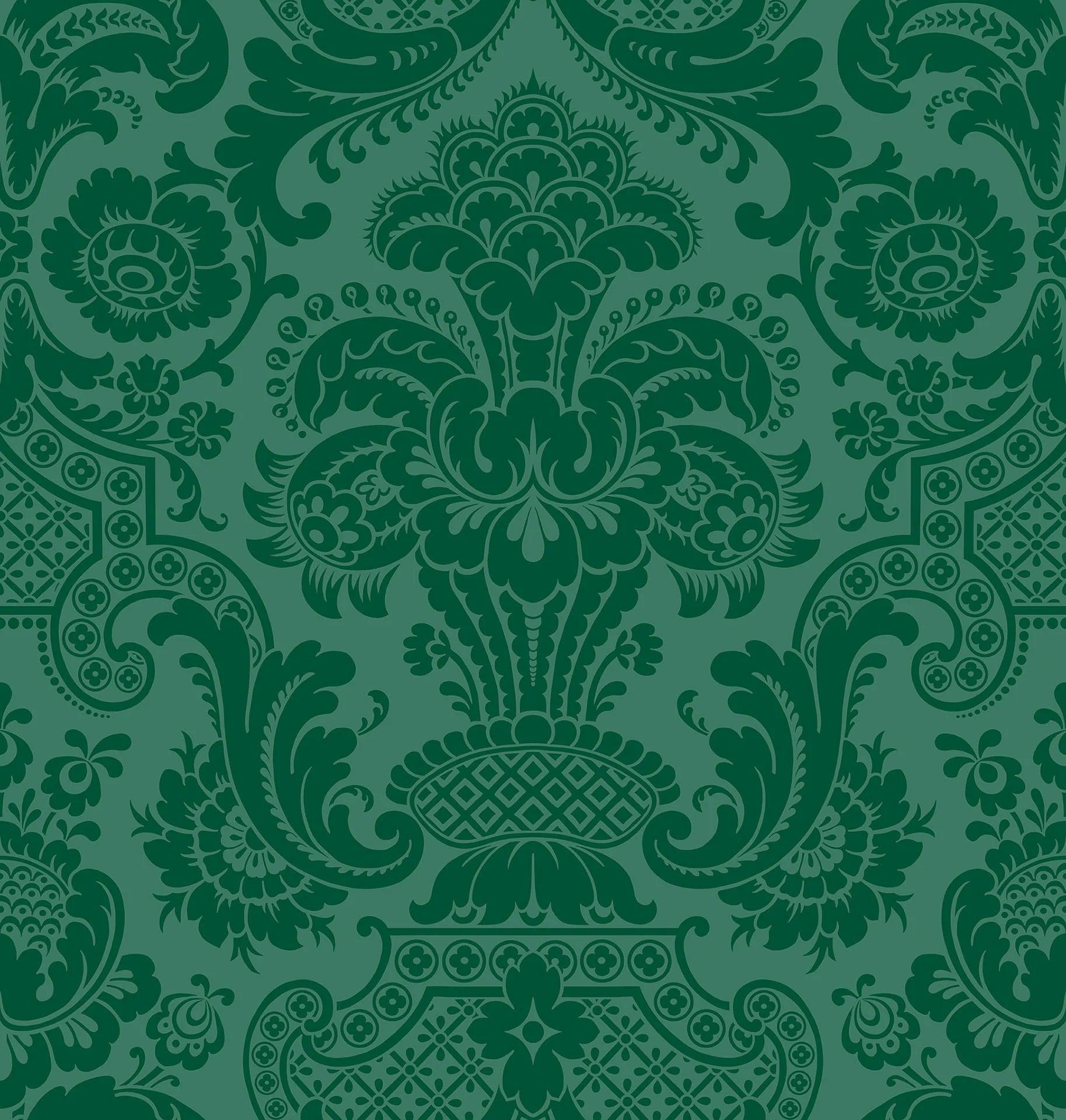 Tapeta MARIINSKY DAMASK - Petrouchka zielony Cole & Son Eye on Design