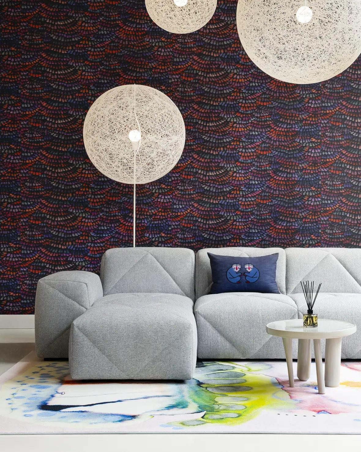 Tapeta tekstylna DANDELION CRANES - HELIOTROPE Arte Eye on Design