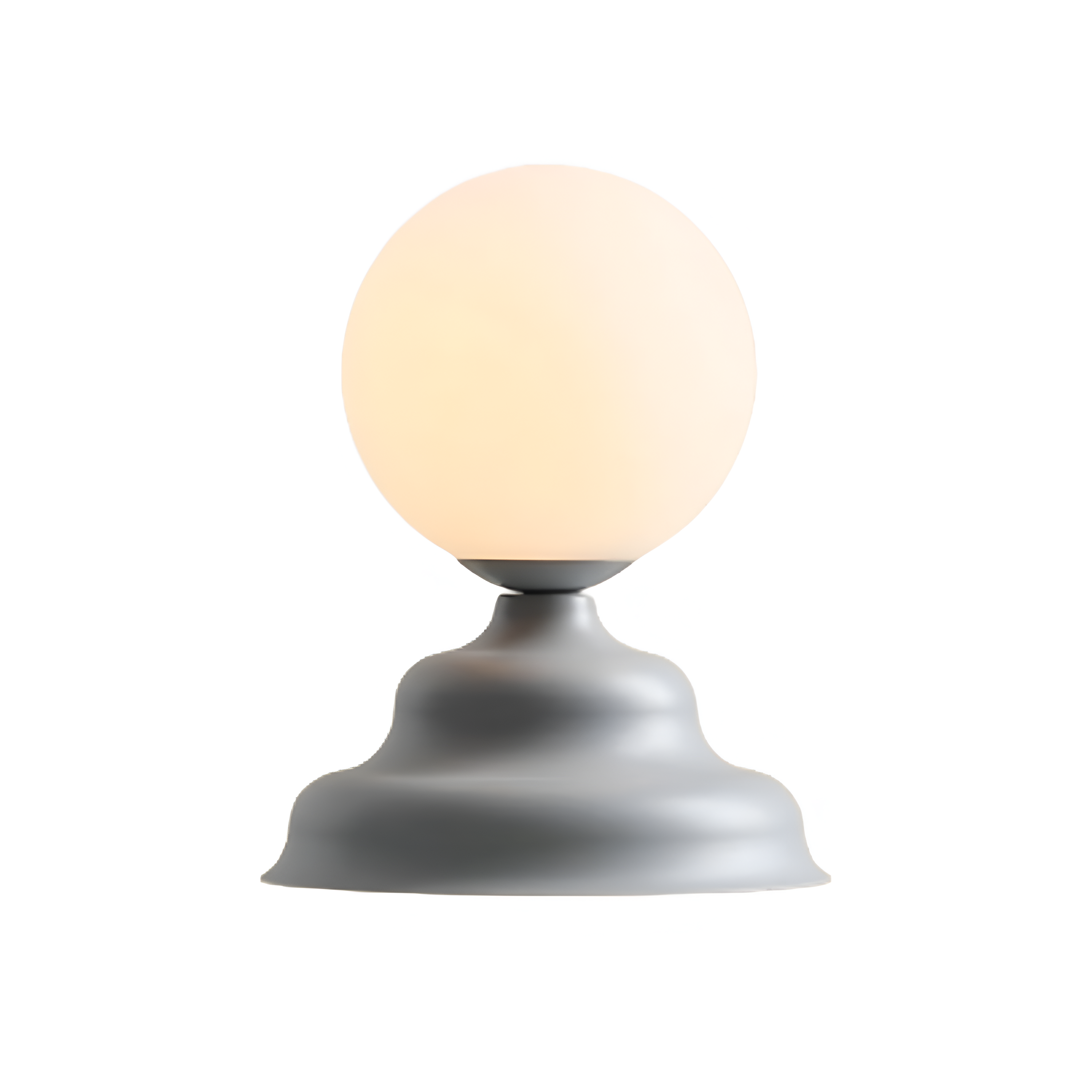 Table lamp with a glass lampshade gray wave