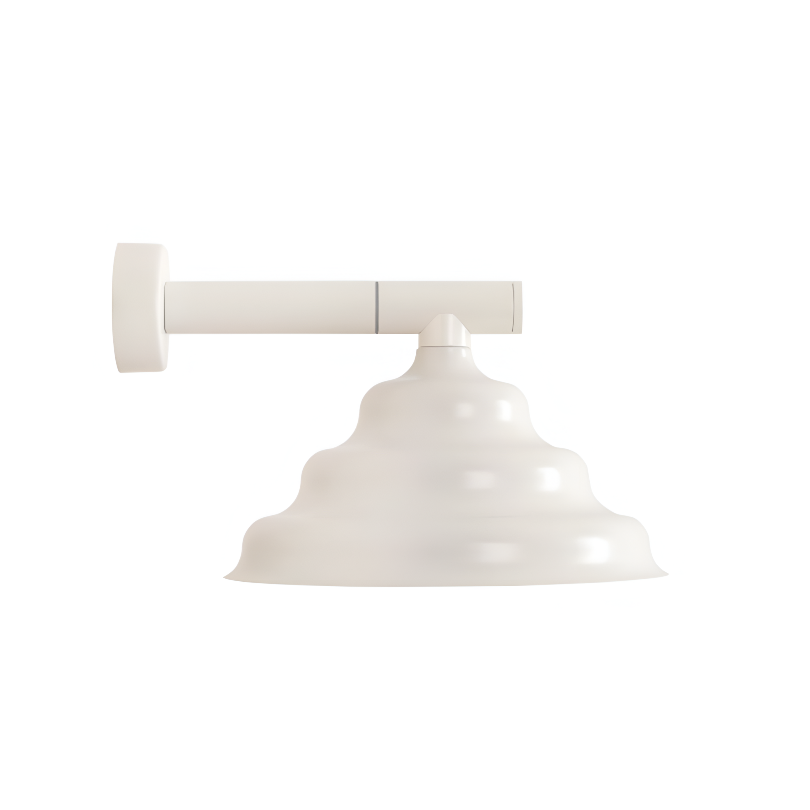 Cream wave wall lamp