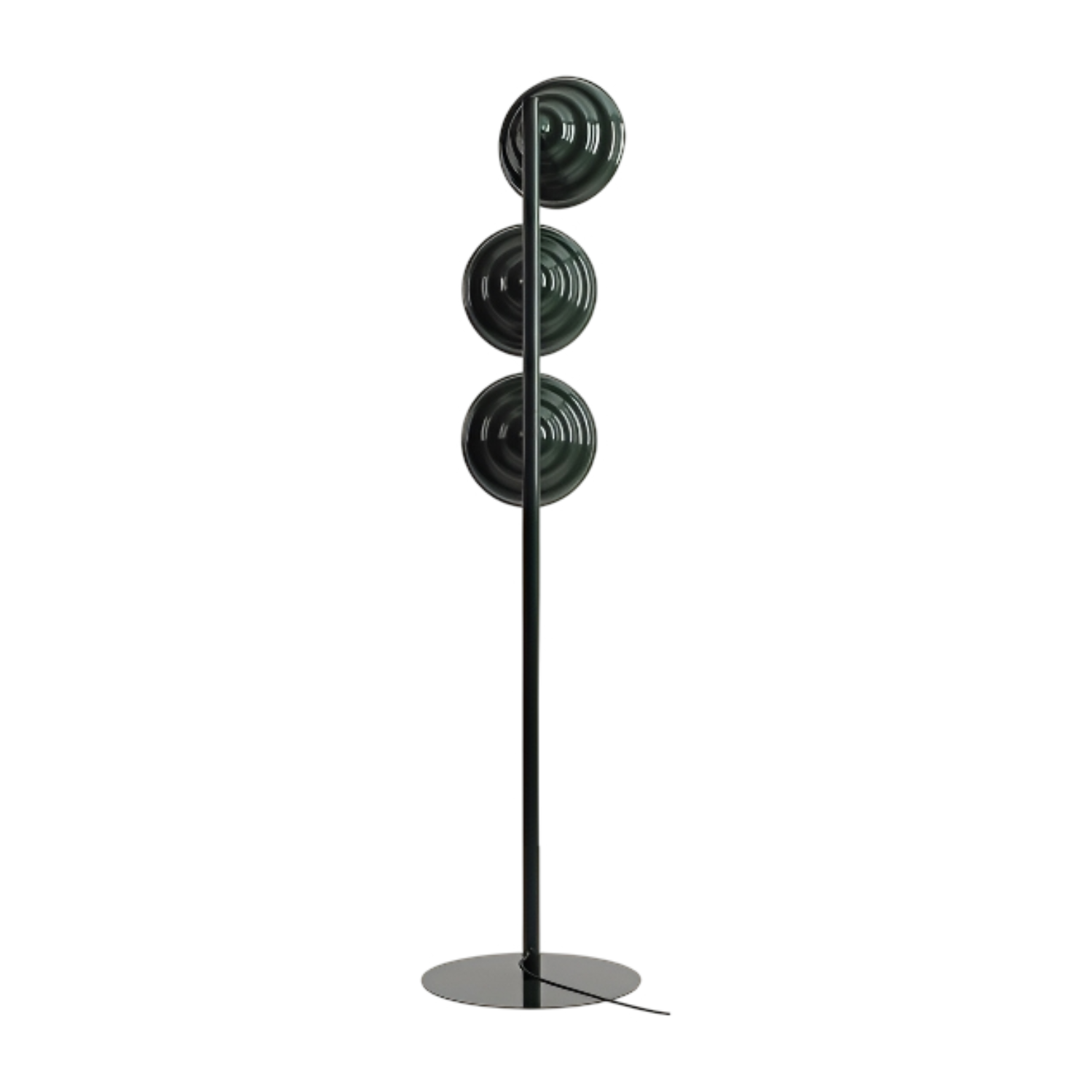 Floor lamp with regulation of shades green wave