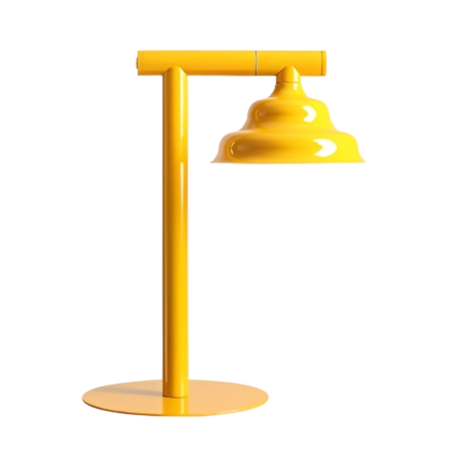 Yellow wave desk lamp