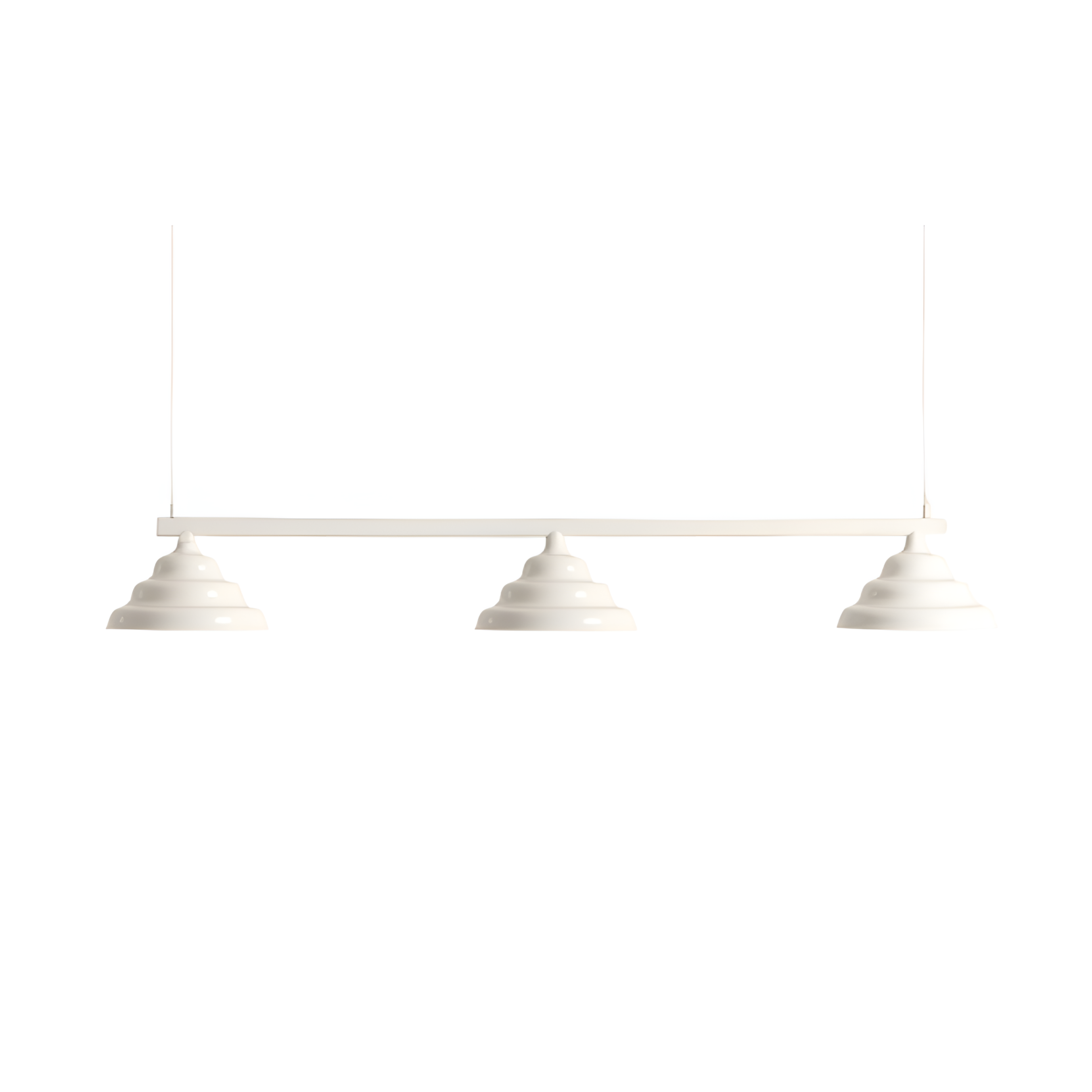 Hanging lamp wave cream trio