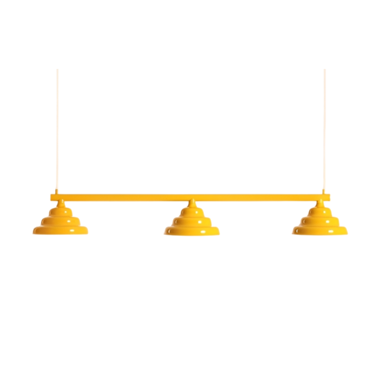 Hanging lamp Wave yellow trio