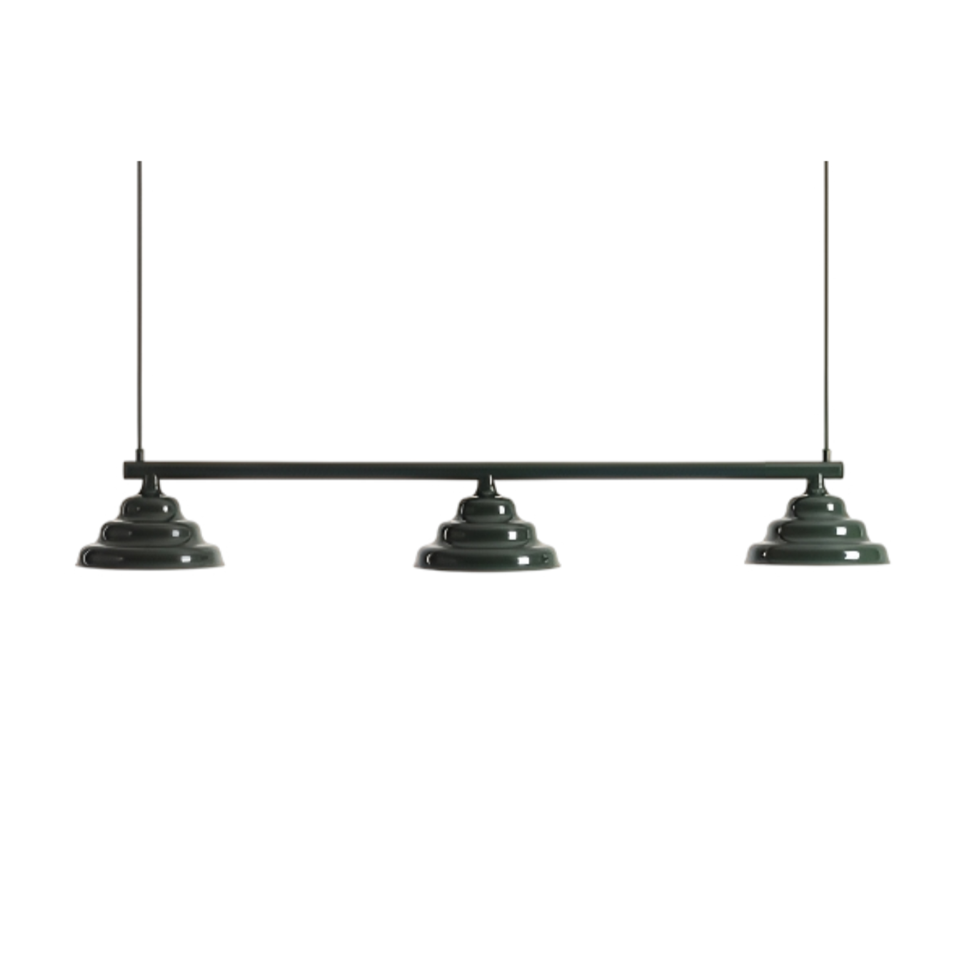 Hanging lamp wave green trio
