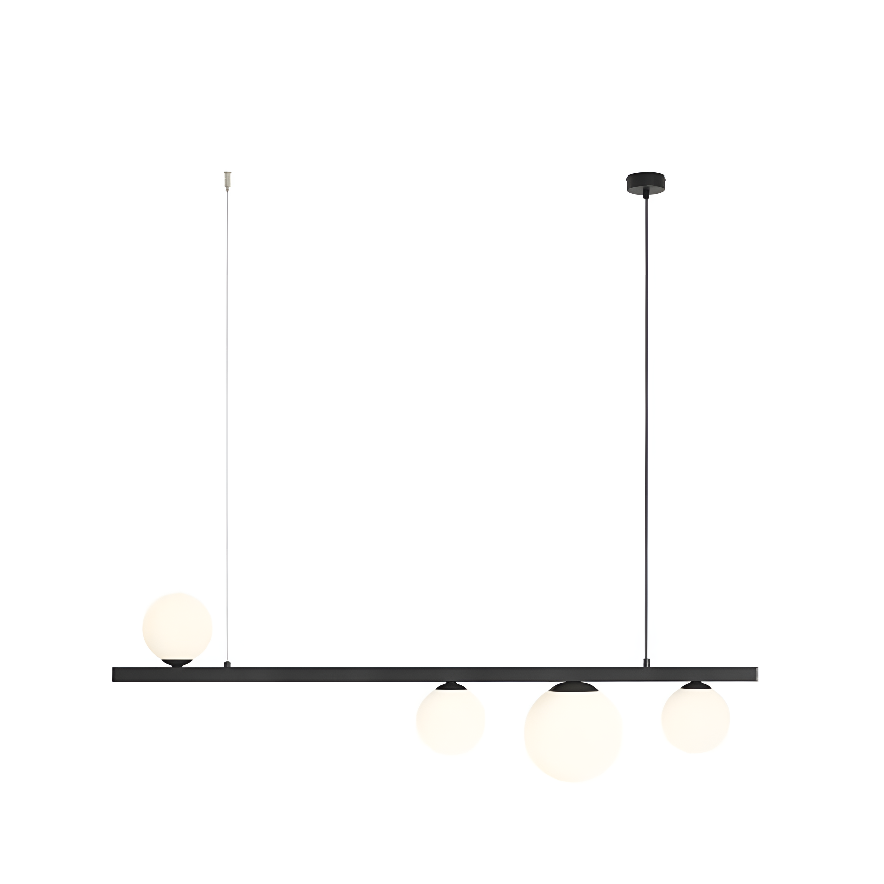 Black hanging lamp.