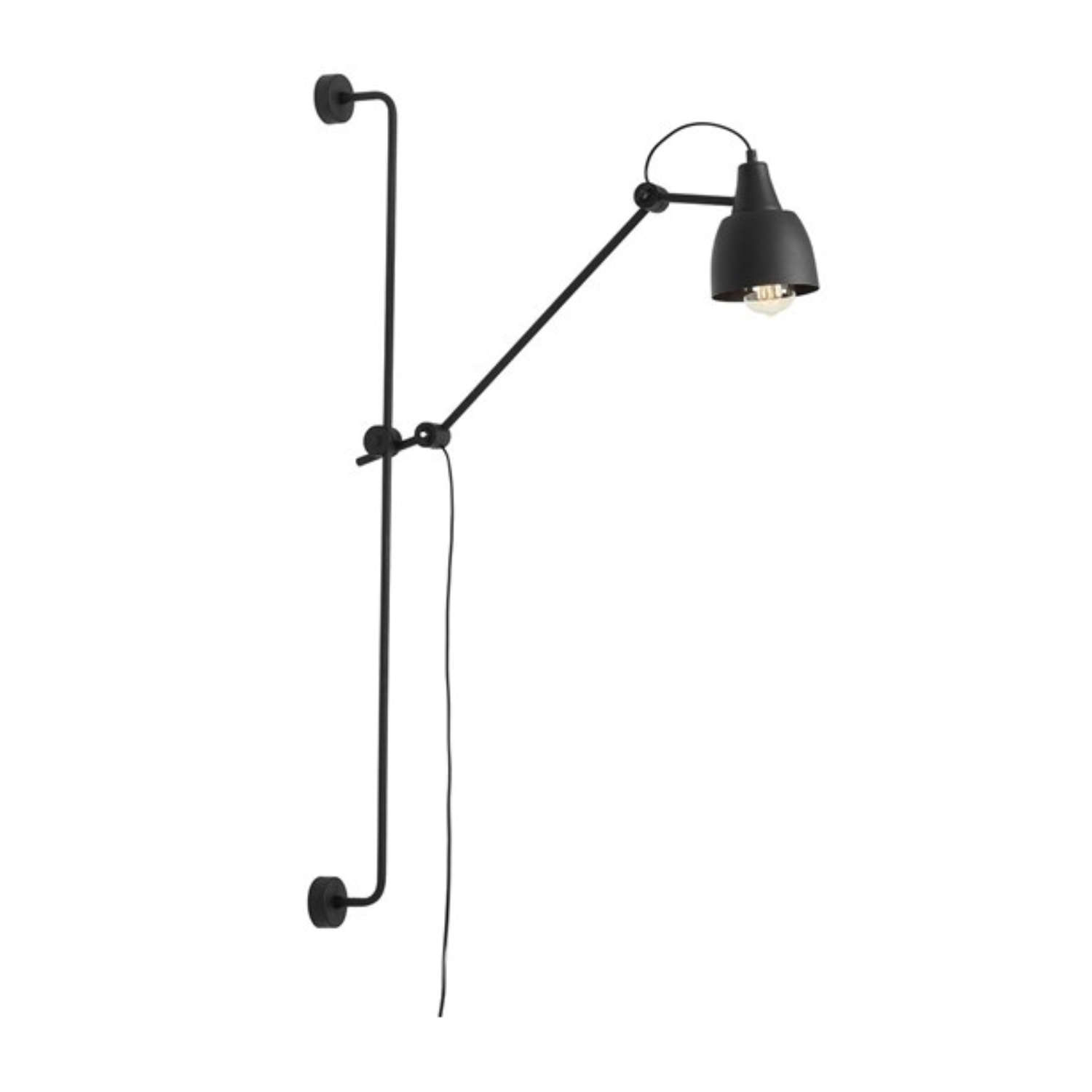 Lampa ścienna z wysięgnikiem regulowana DRON czarny