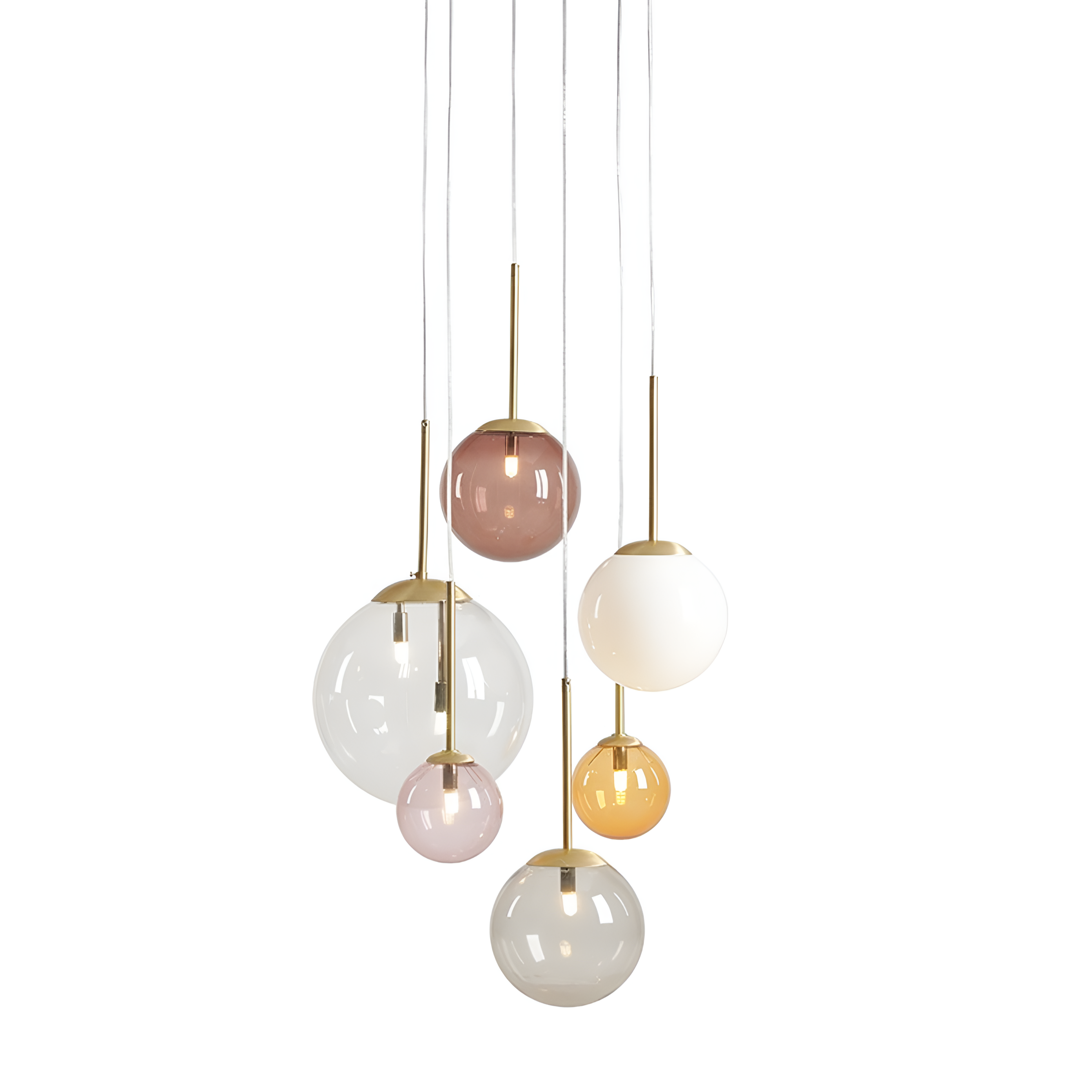 Lampa wisząca BOSSO RING kolorowe szkło