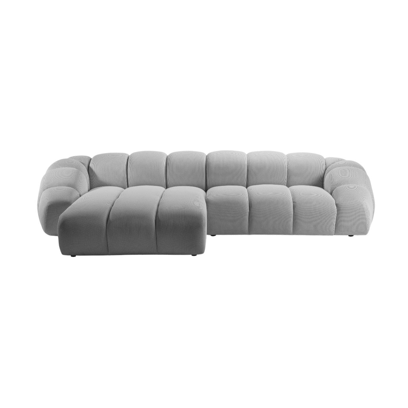 Linksecke Sofa, "Diana", 4 Sitze, Silber, 334x182x72
In Europa gemacht