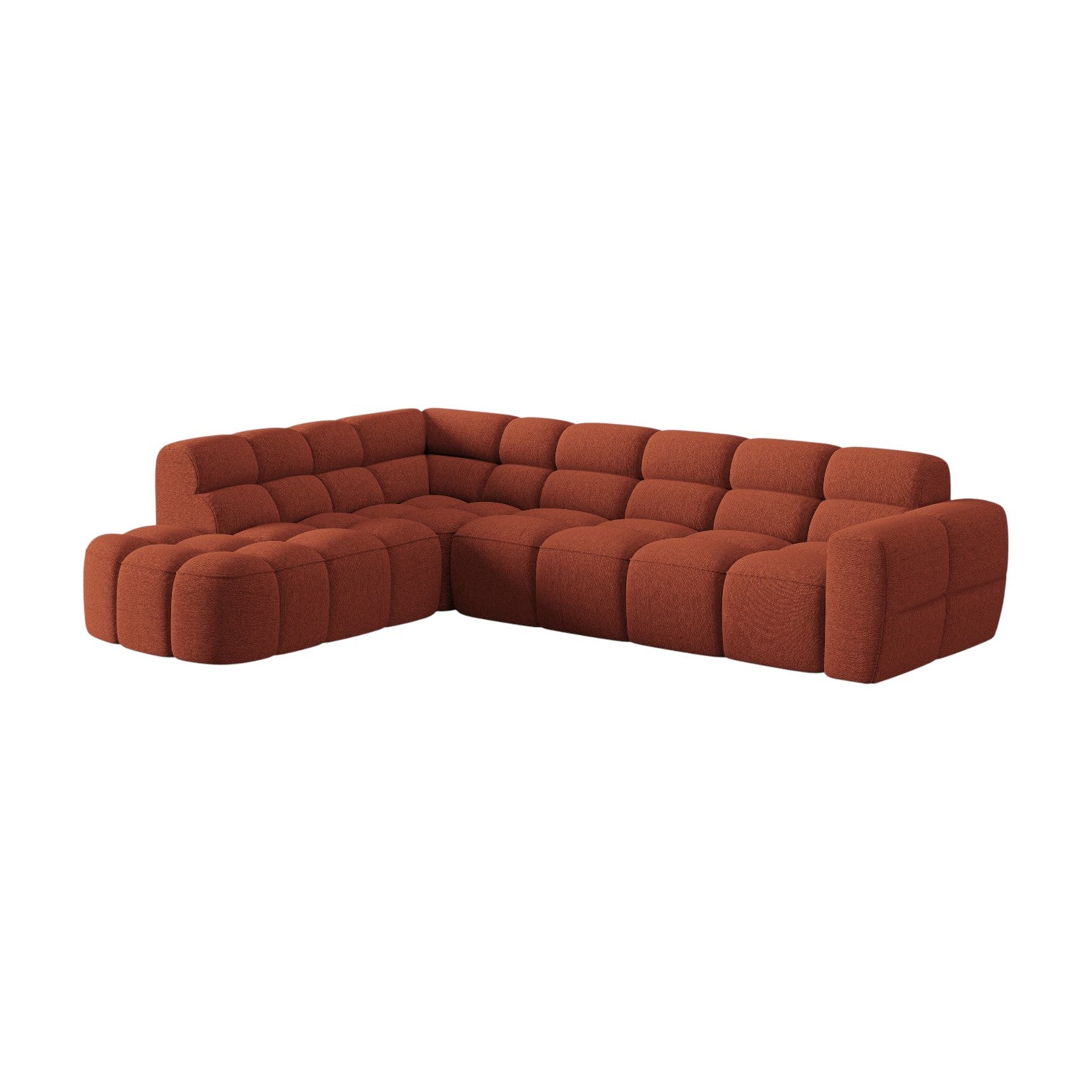 Sofa links LISA terrakotta Chenille