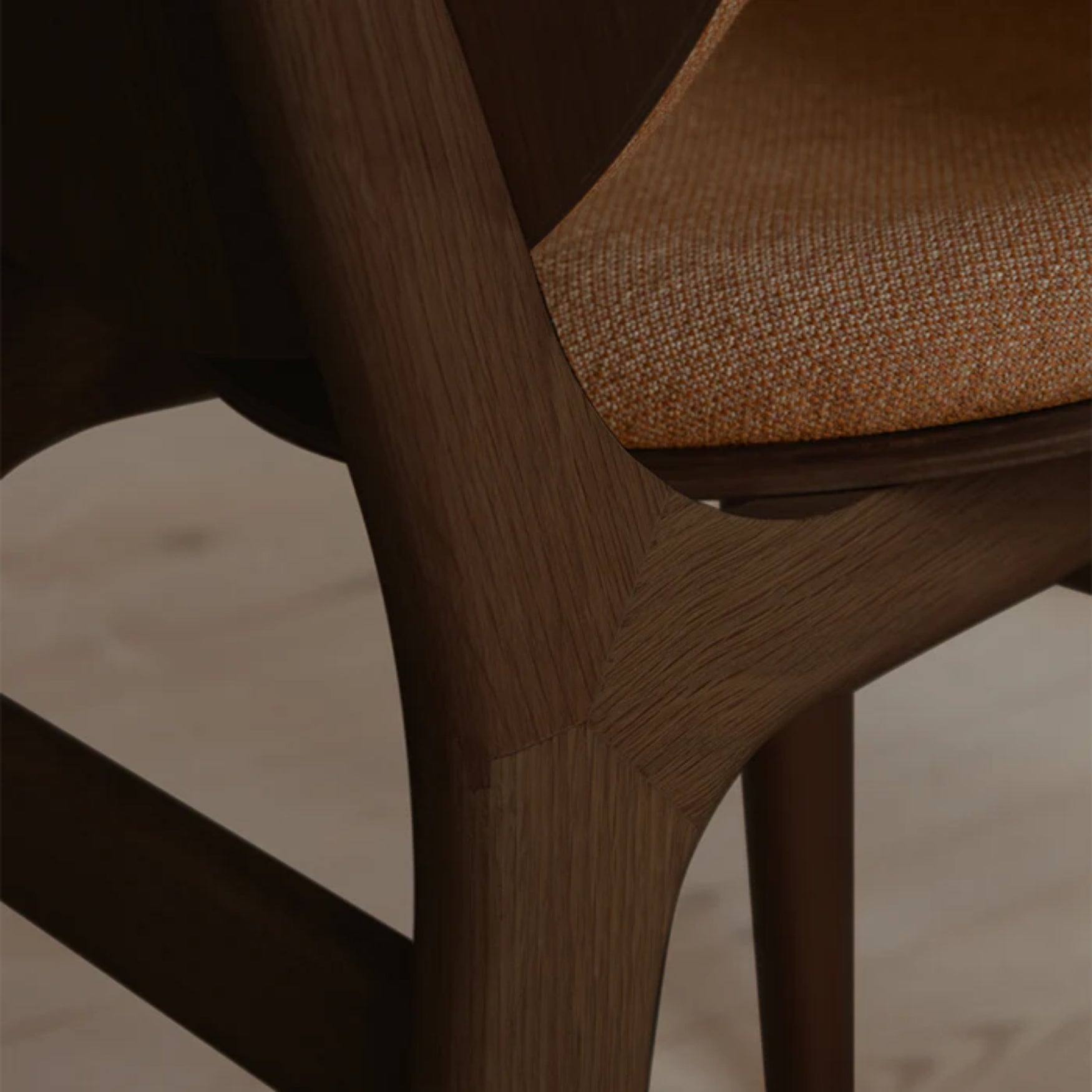 CONVERSATION chair brown with dark oak base
