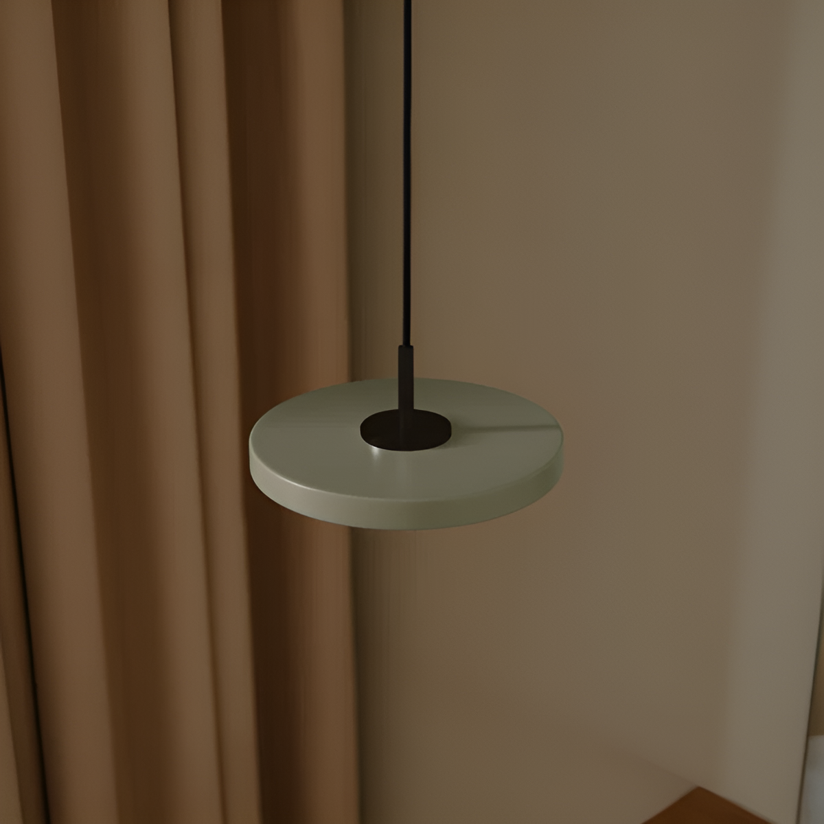 Lampa wisząca ASTERIA MICRO oliwkowy z czarną wstawką