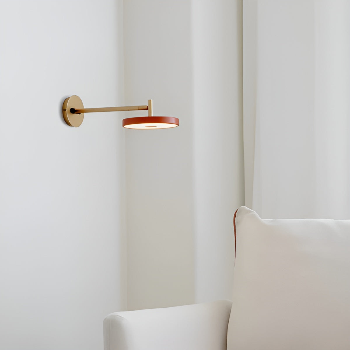 Lampa ścienna z wysięgnikiem regulowana ASTERIA WALL pomarańczowy