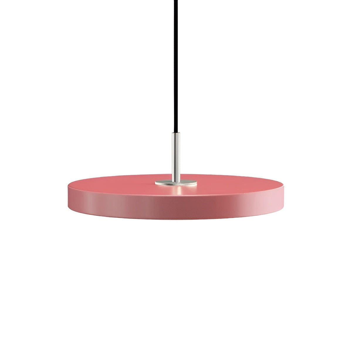 ASTERIA PLUS pendant lamp in light pink with silver insert
