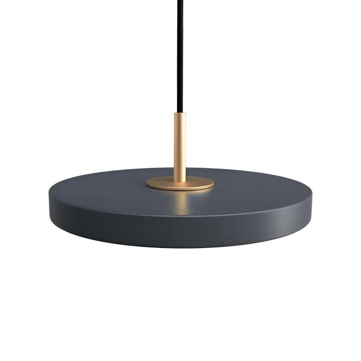 ASTERIA MICRO pendant lamp in anthracite with a gold insert