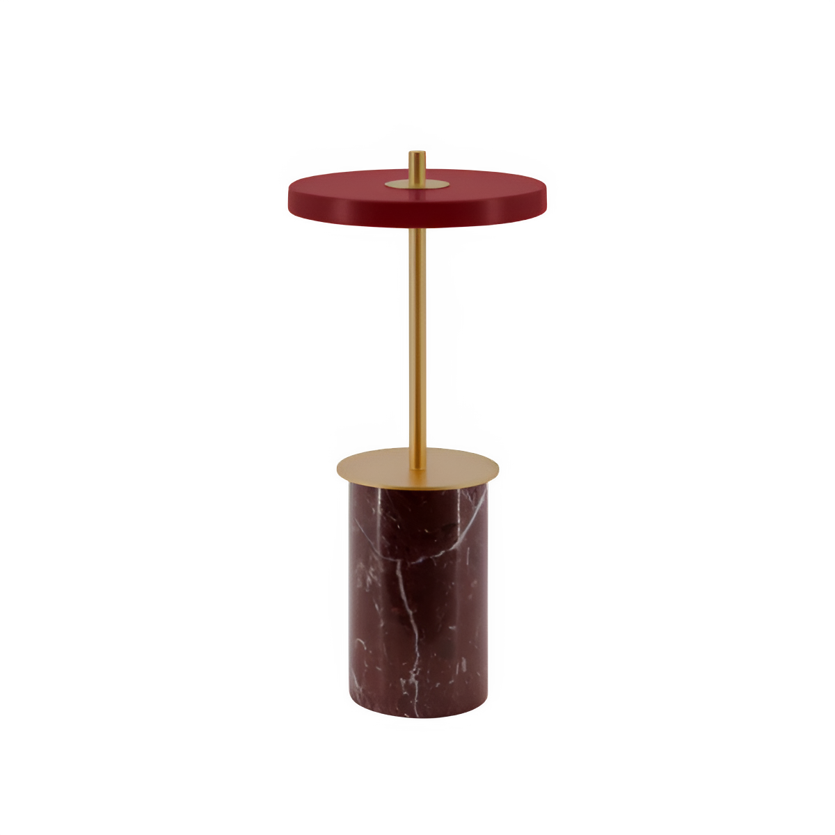 Tischlampe ASTERIA MOVE MINI roter Marmor mit goldener Einlage
