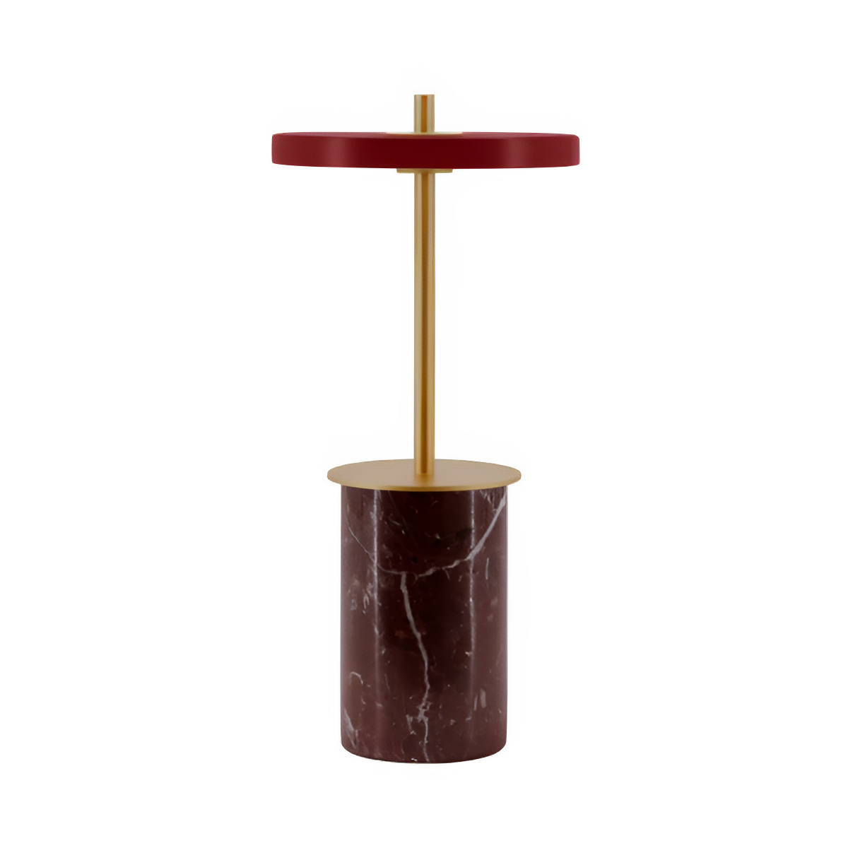 Tischlampe ASTERIA MOVE MINI roter Marmor mit goldener Einlage