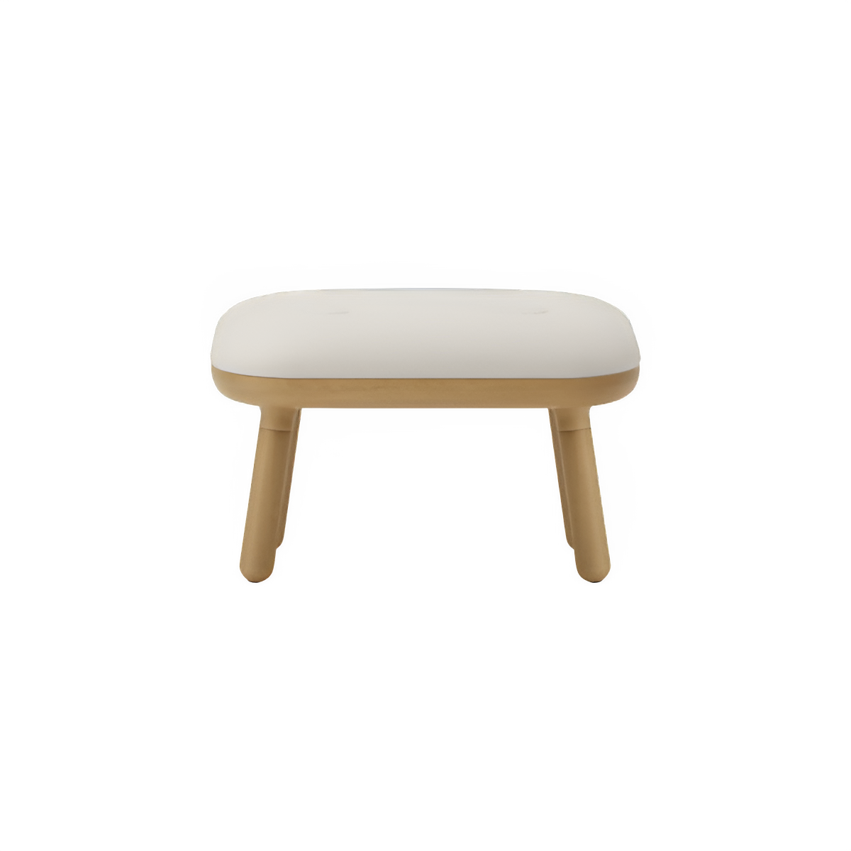 Hocker PAFF sandfarben mit Eichenbasis