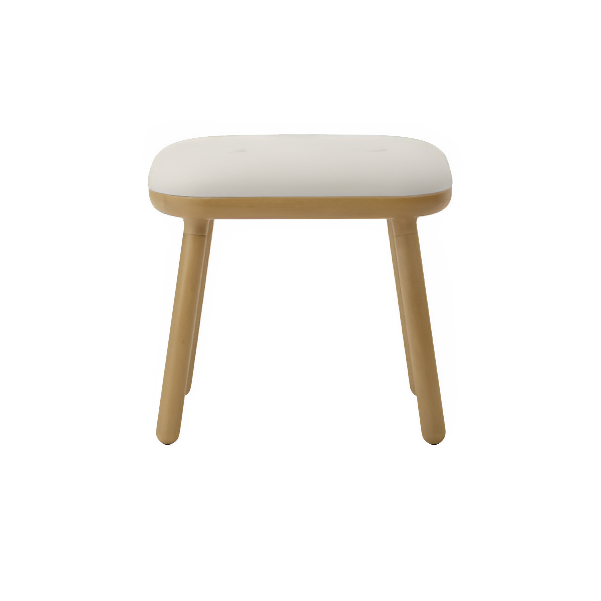 Hocker PAFF sandfarben mit Eichenbasis