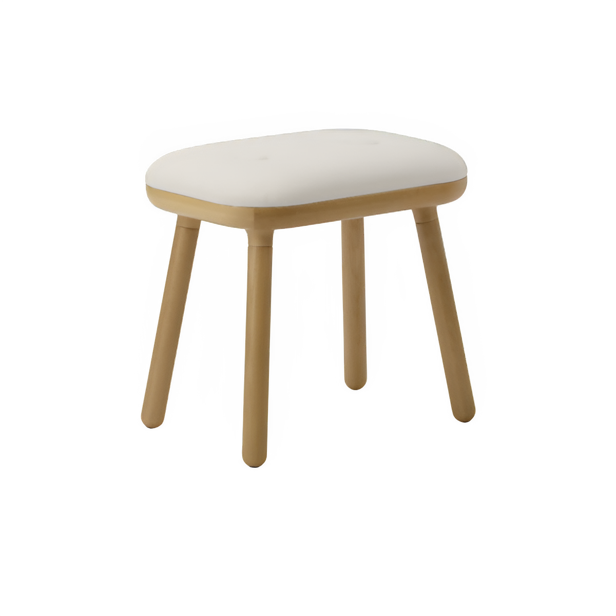 Hocker PAFF sandfarben mit Eichenbasis
