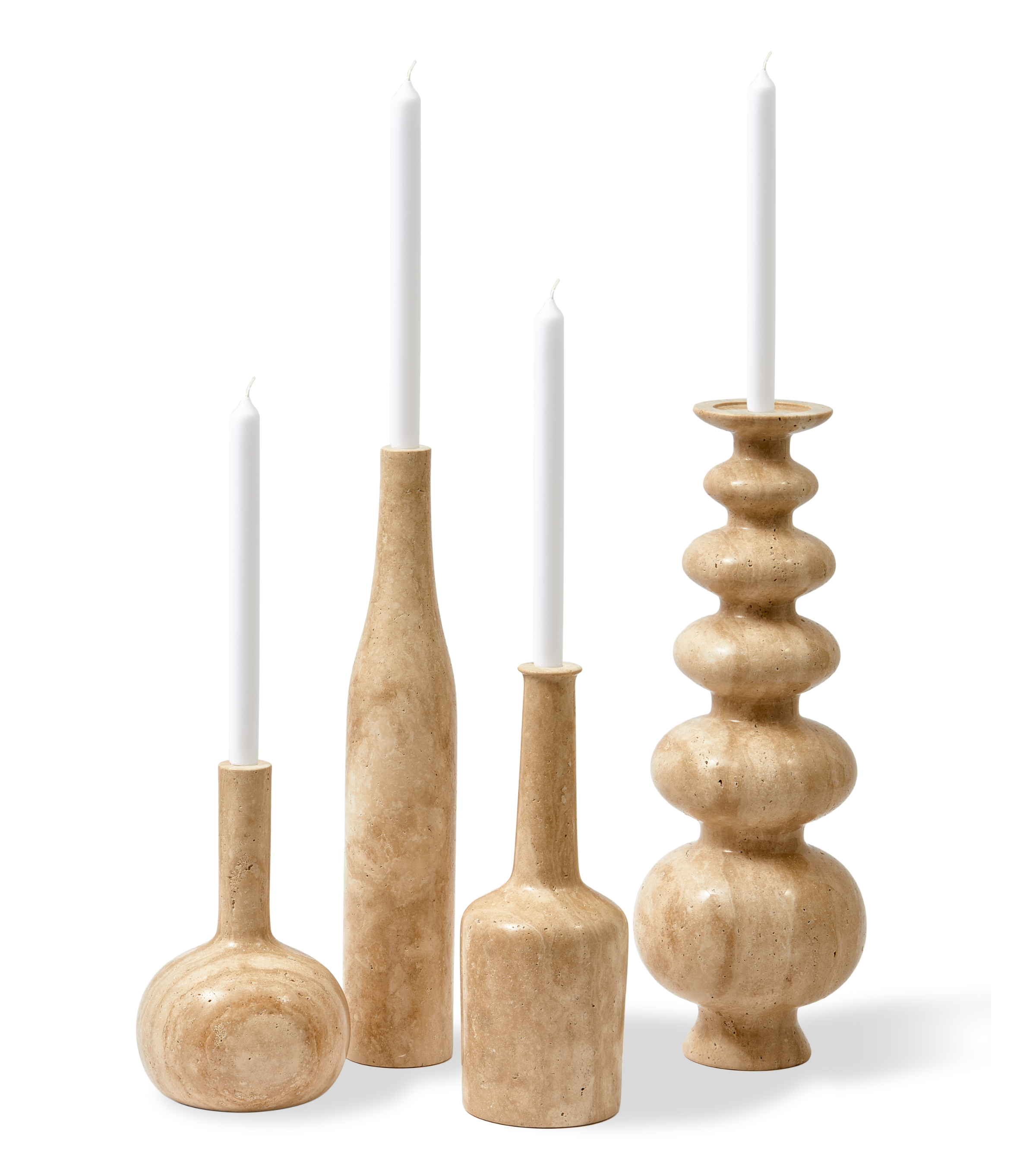 HERITAGE WHISKEY Kerzenständer beige Travertin