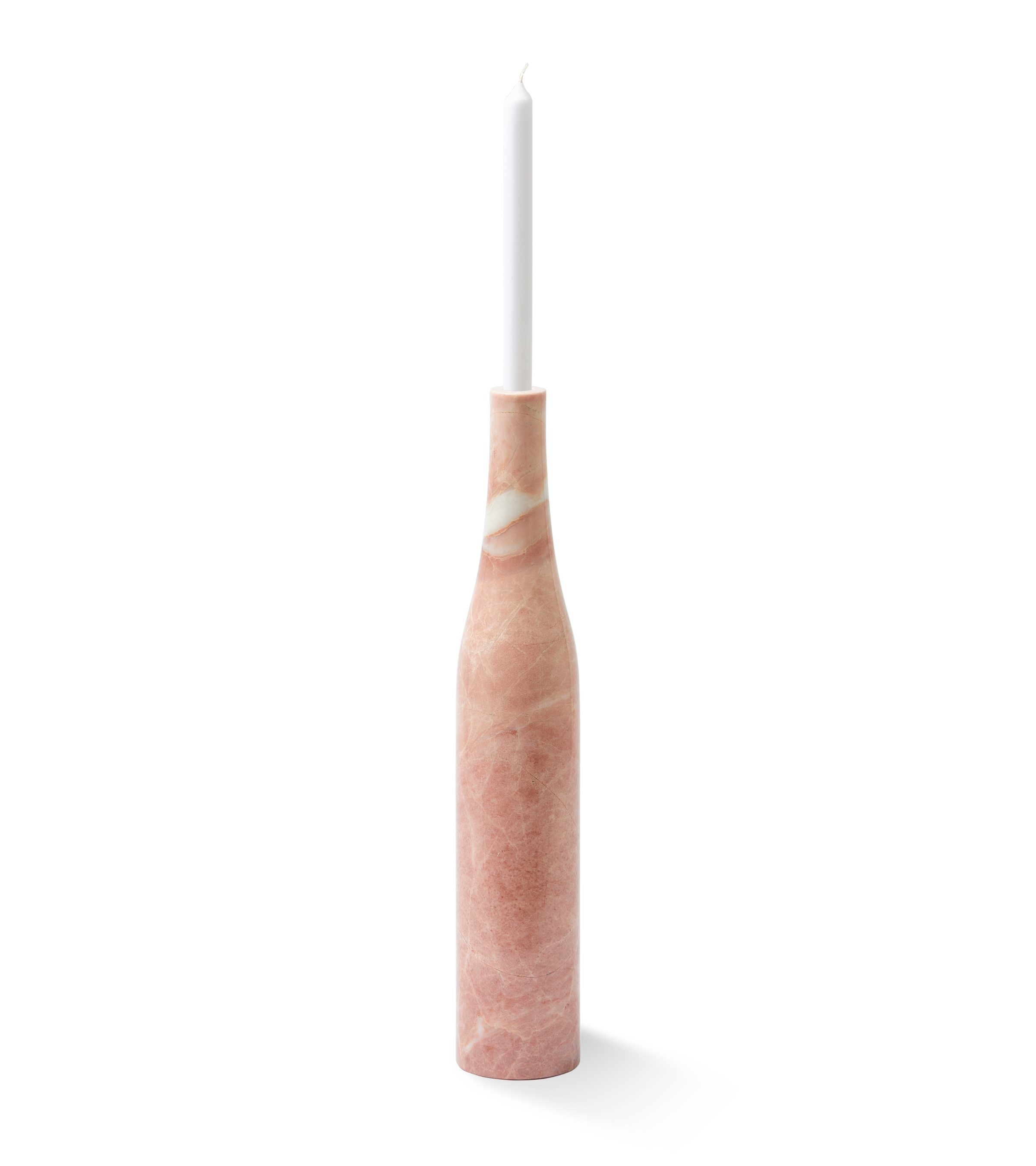HERITAGE BOTTLE candle holder light pink marble