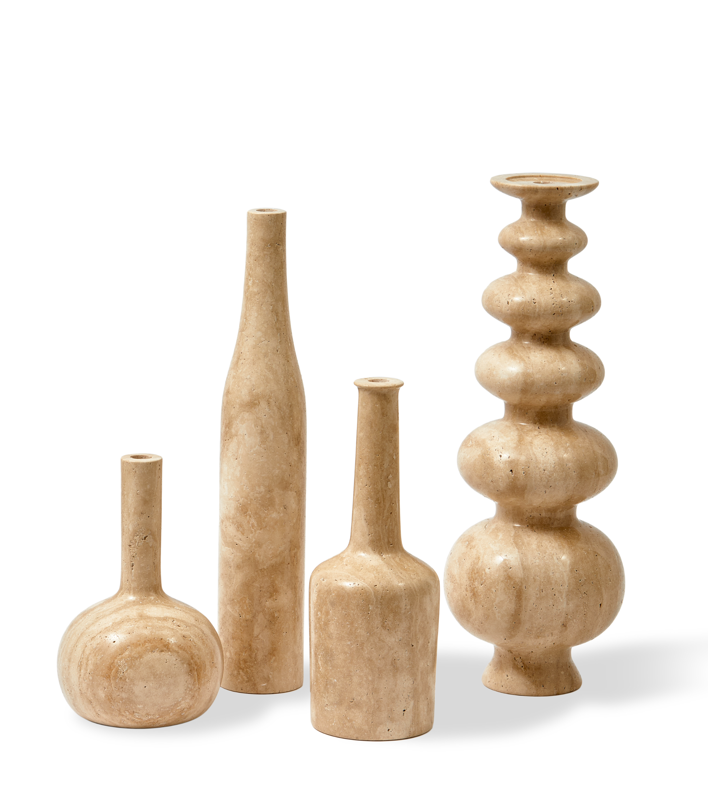 HERITAGE WHISKEY Kerzenständer beige Travertin