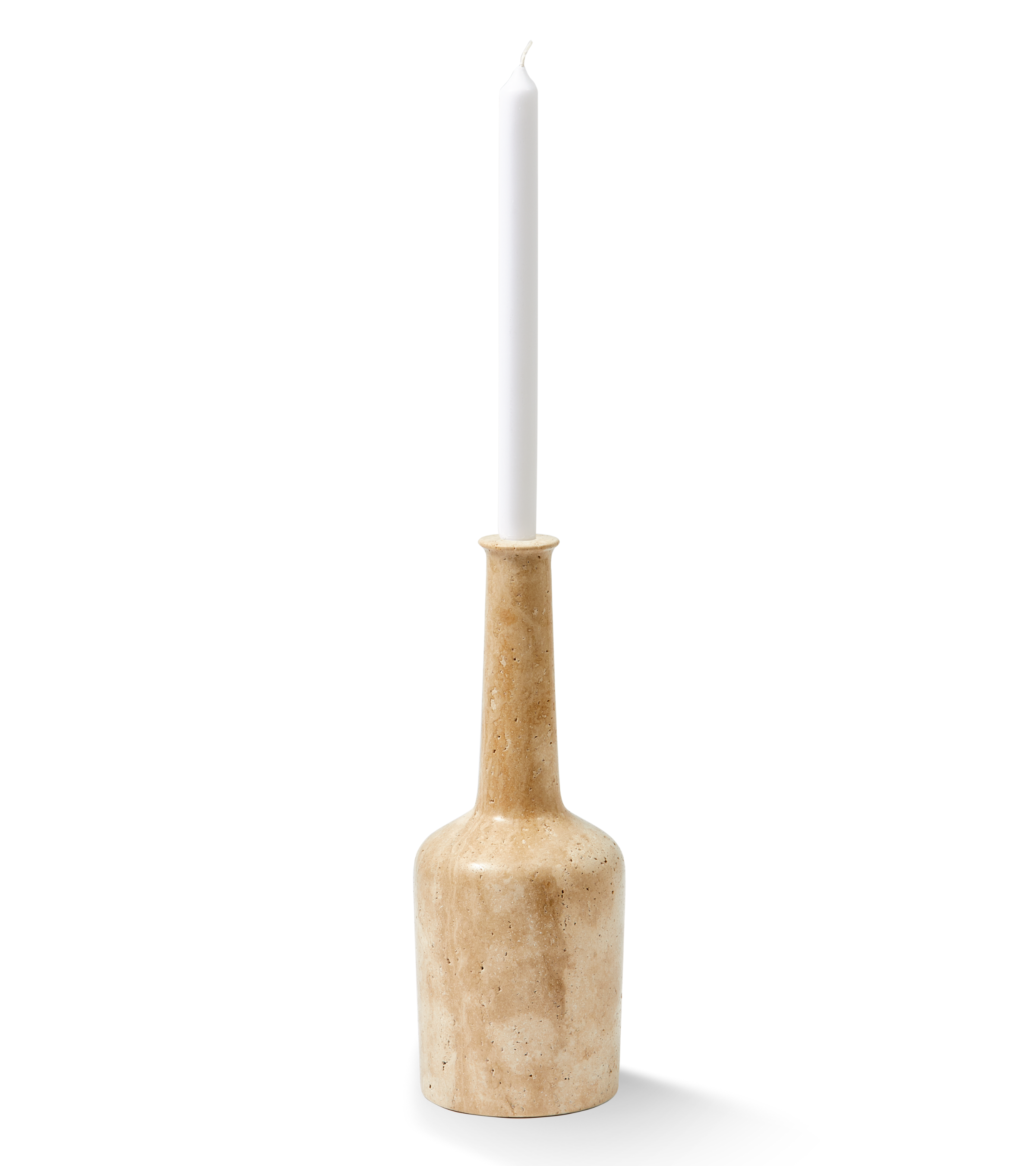 HERITAGE WHISKEY Kerzenständer beige Travertin