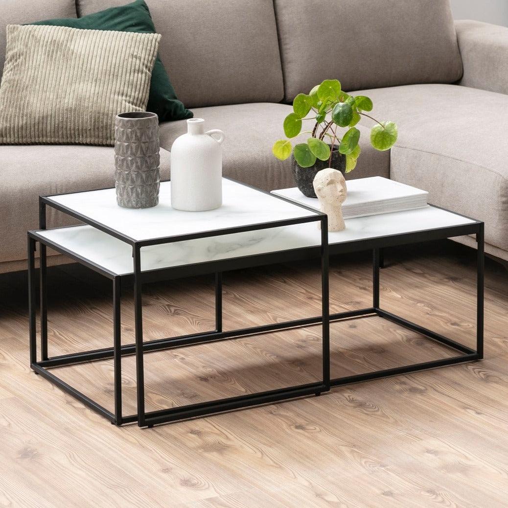 Zestaw stolików BOLTON marmur Home Essentials Eye on Design