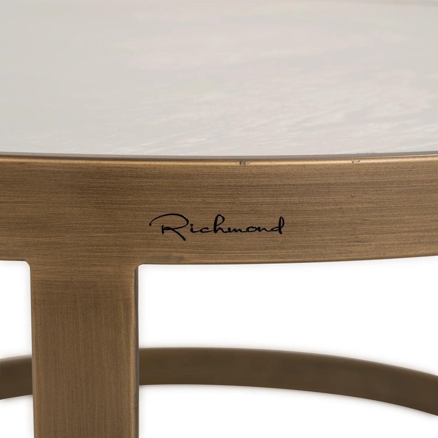 Zestaw stolików kawowych WHITEBONE mosiężny Richmond Interiors Eye on Design