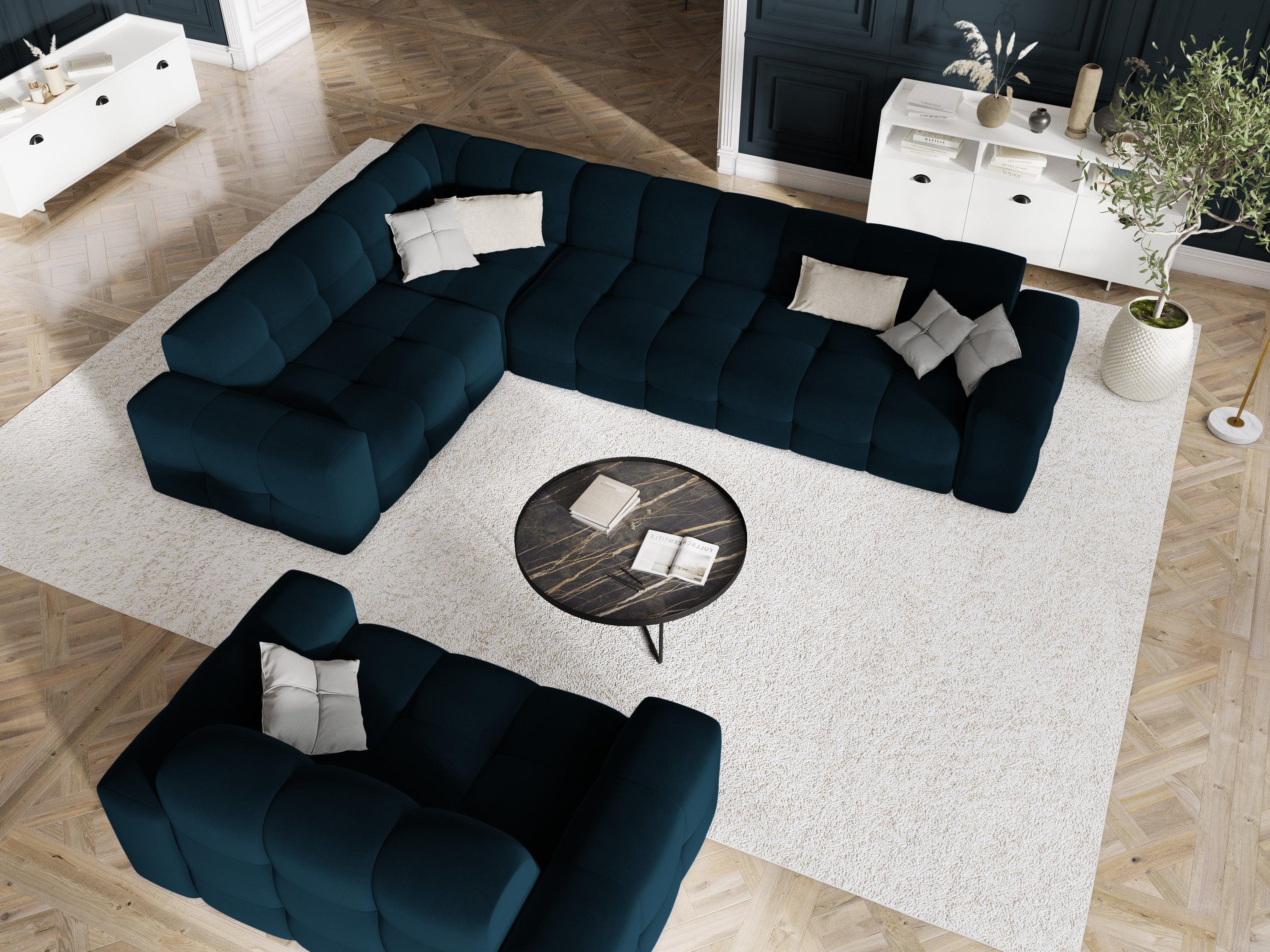Sofa aksamitna 2-osobowa KENDAL granatowy Micadoni Eye on Design