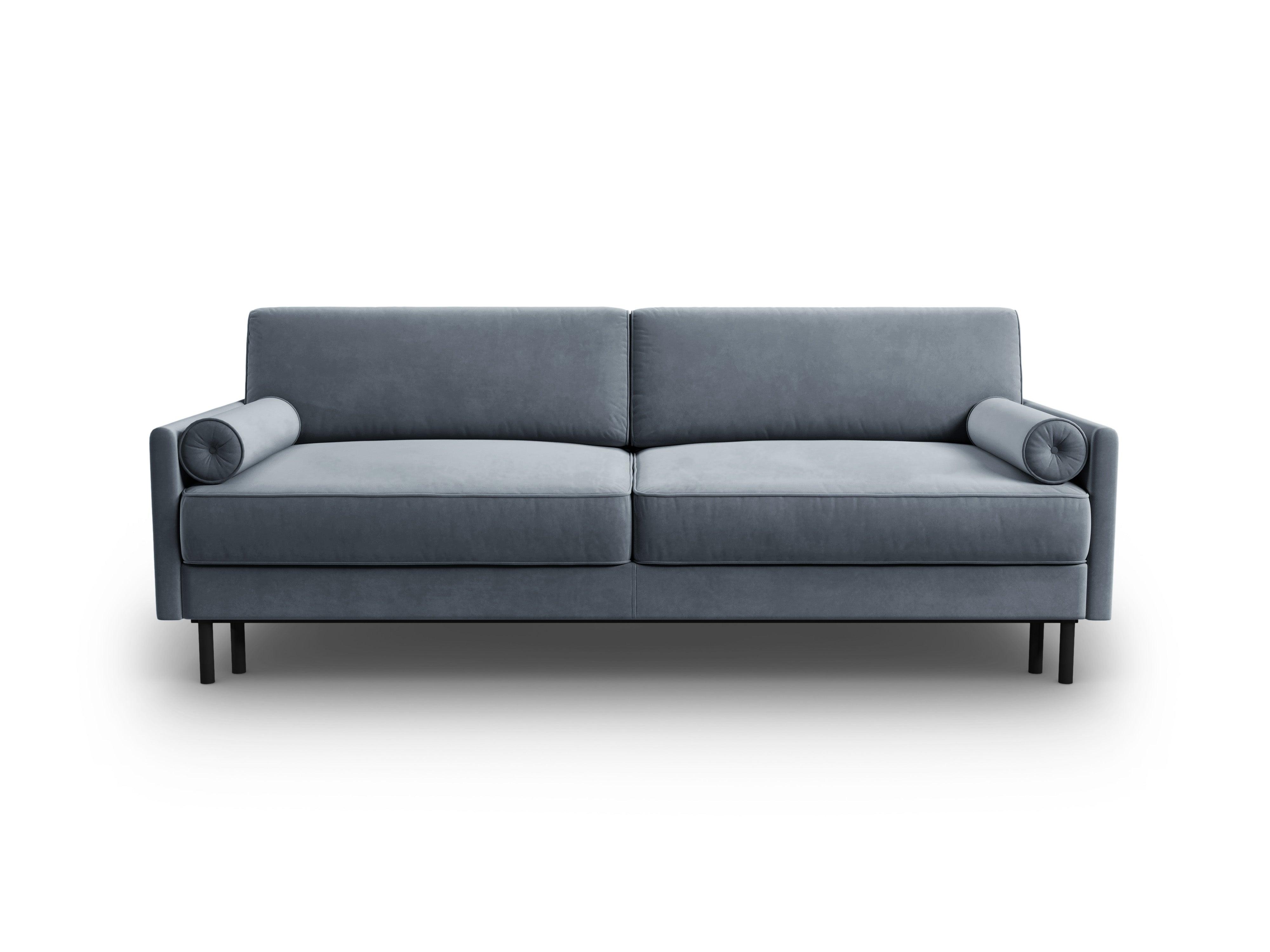 Sofa aksamitna z funkcją spania SCOTT jasnoniebieski Micadoni Eye on Design