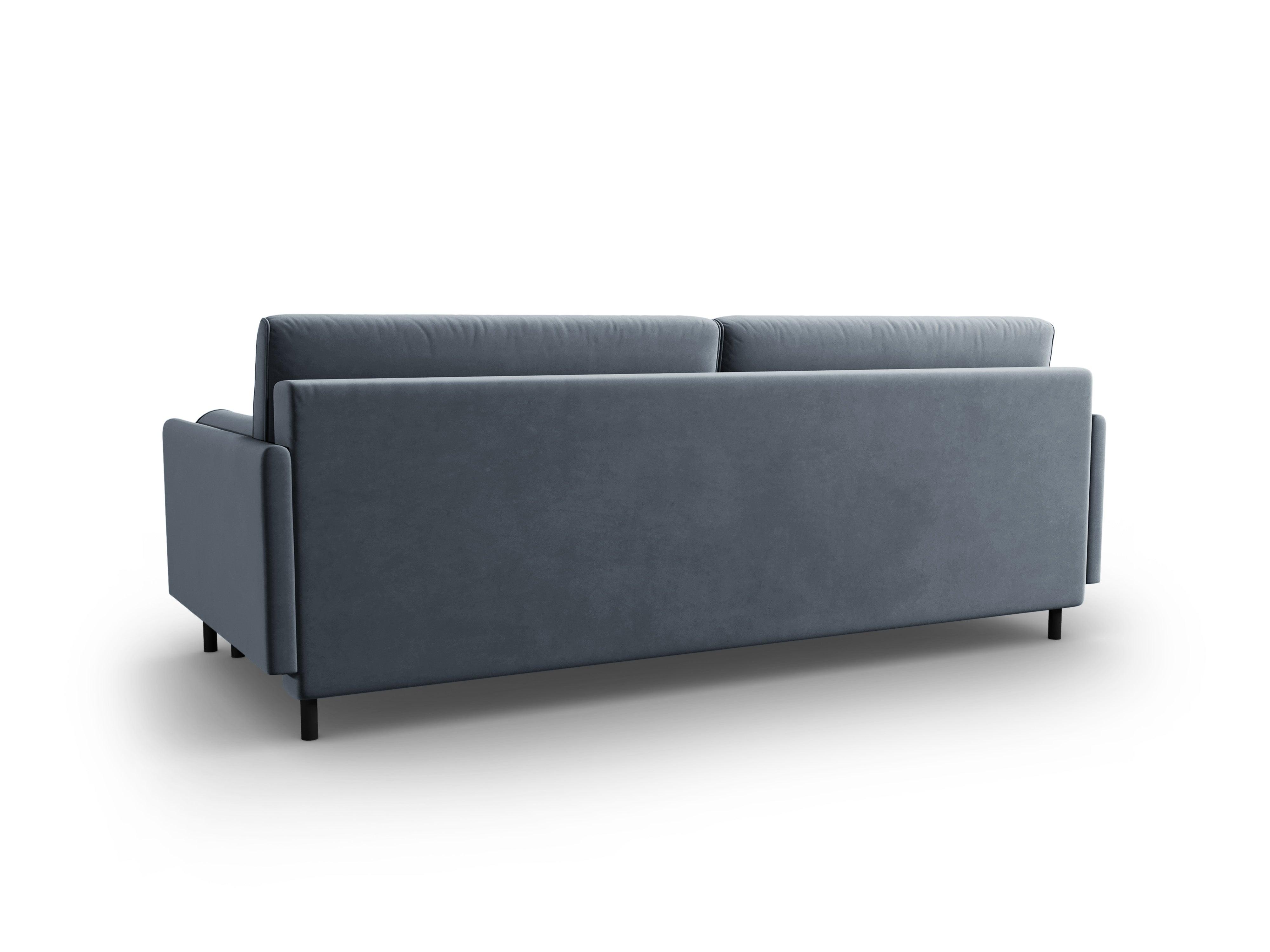 Sofa aksamitna z funkcją spania SCOTT jasnoniebieski Micadoni Eye on Design