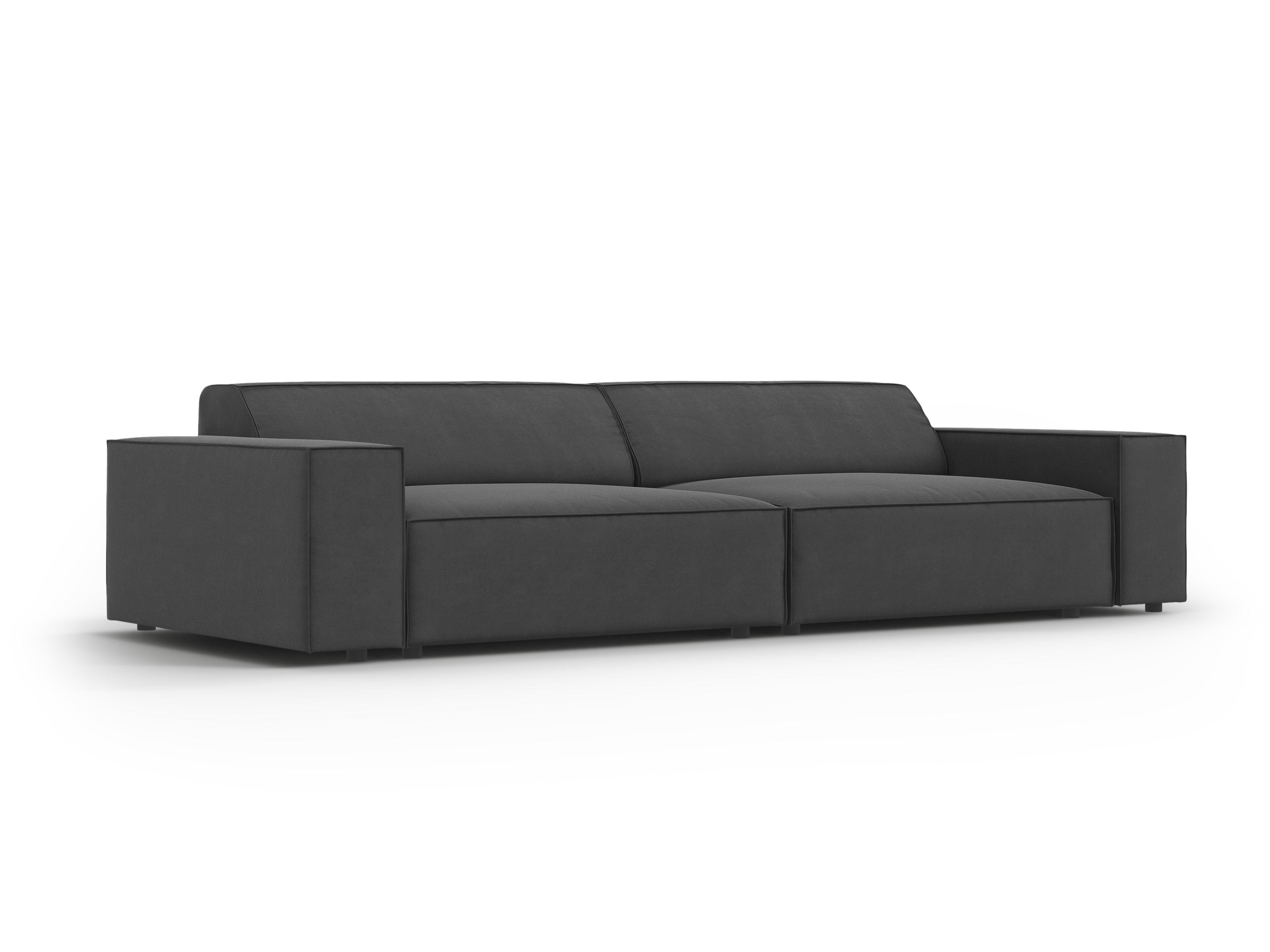 Sofa aksamitna 3-osobowa JODIE ciemnoszary Micadoni Eye on Design