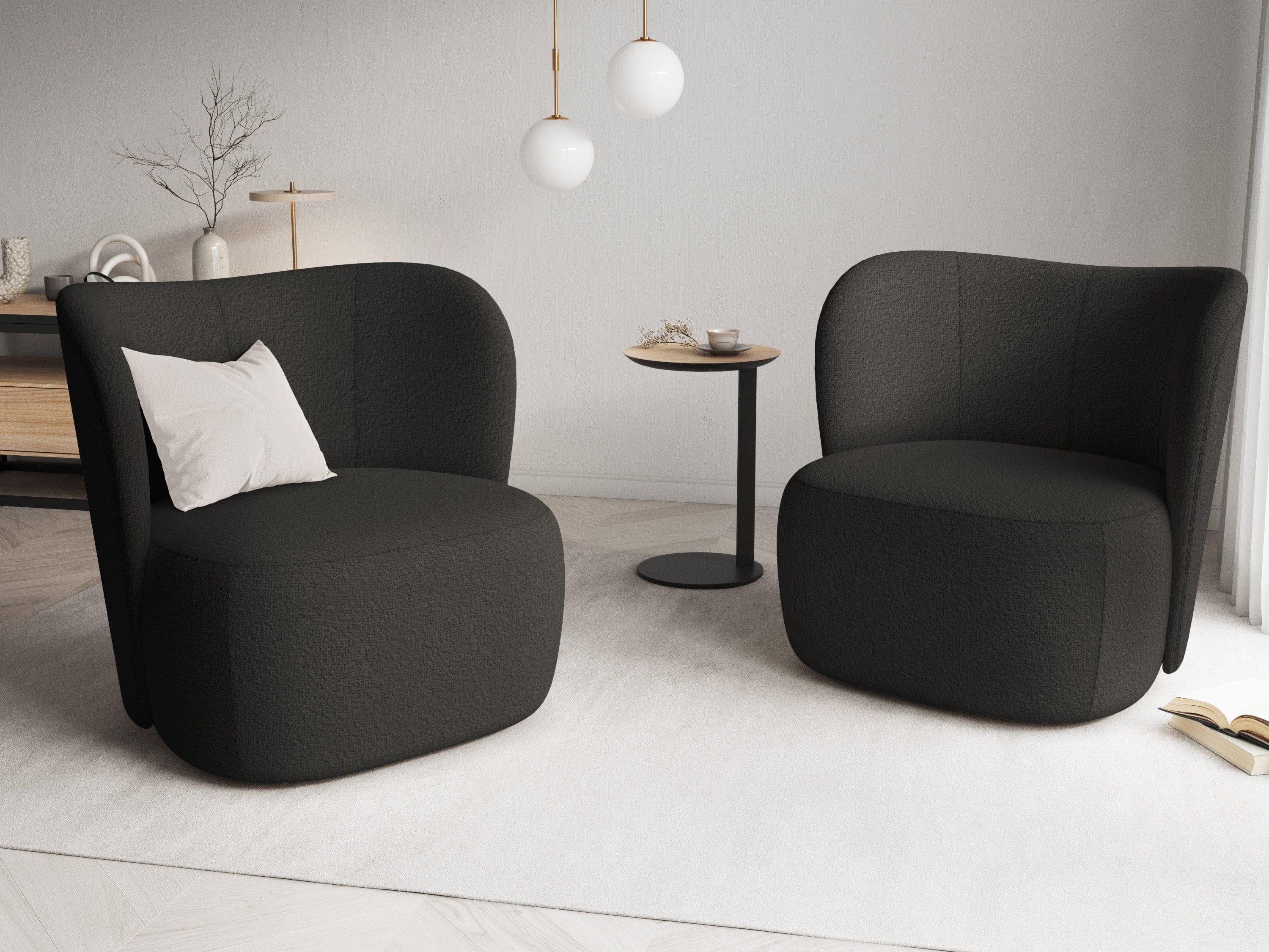 Fotel SAAMIT boucle czarny Micadoni Eye on Design