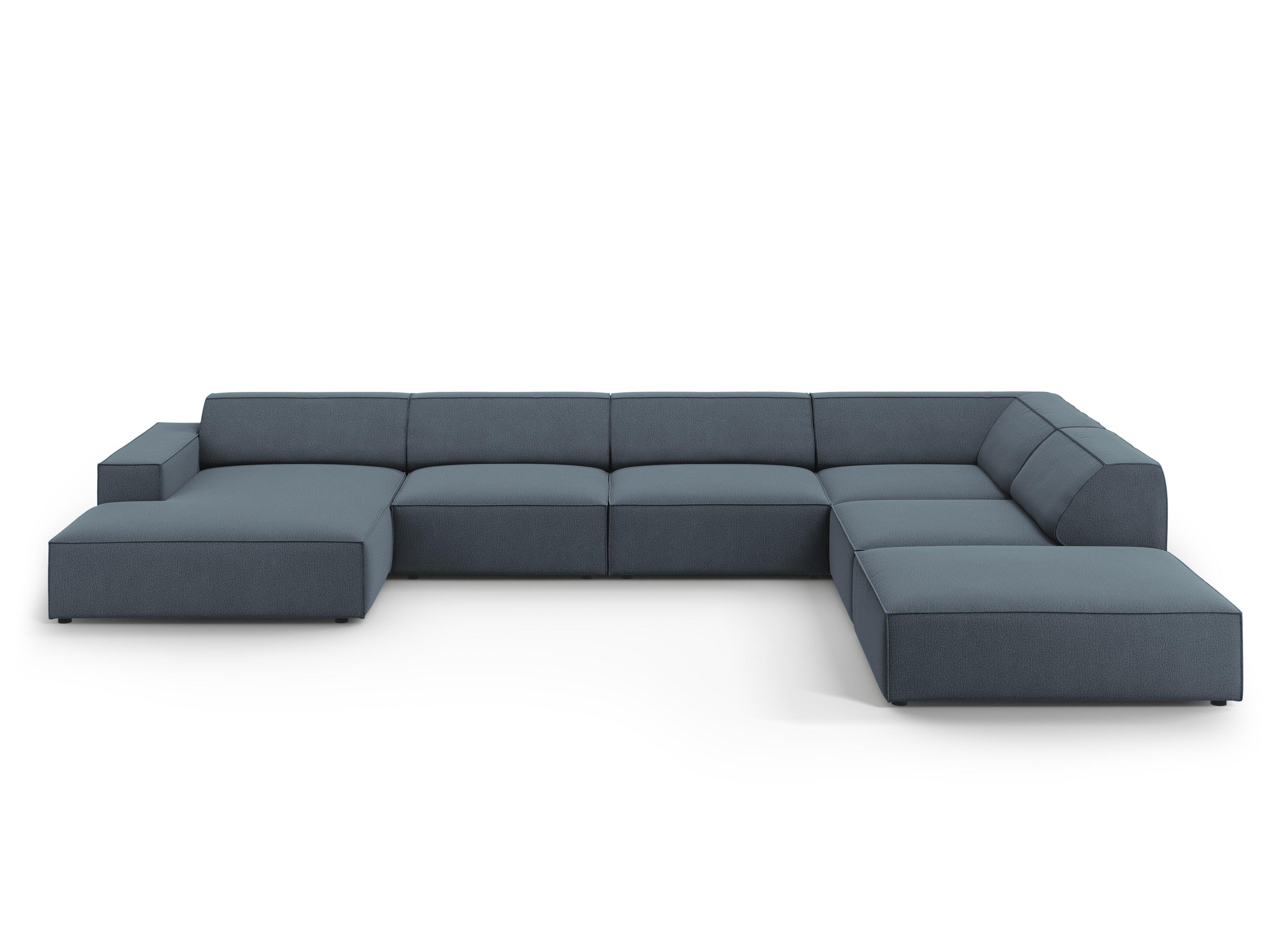 Sofa panoramiczna prawostronna JODIE niebieski Micadoni Eye on Design